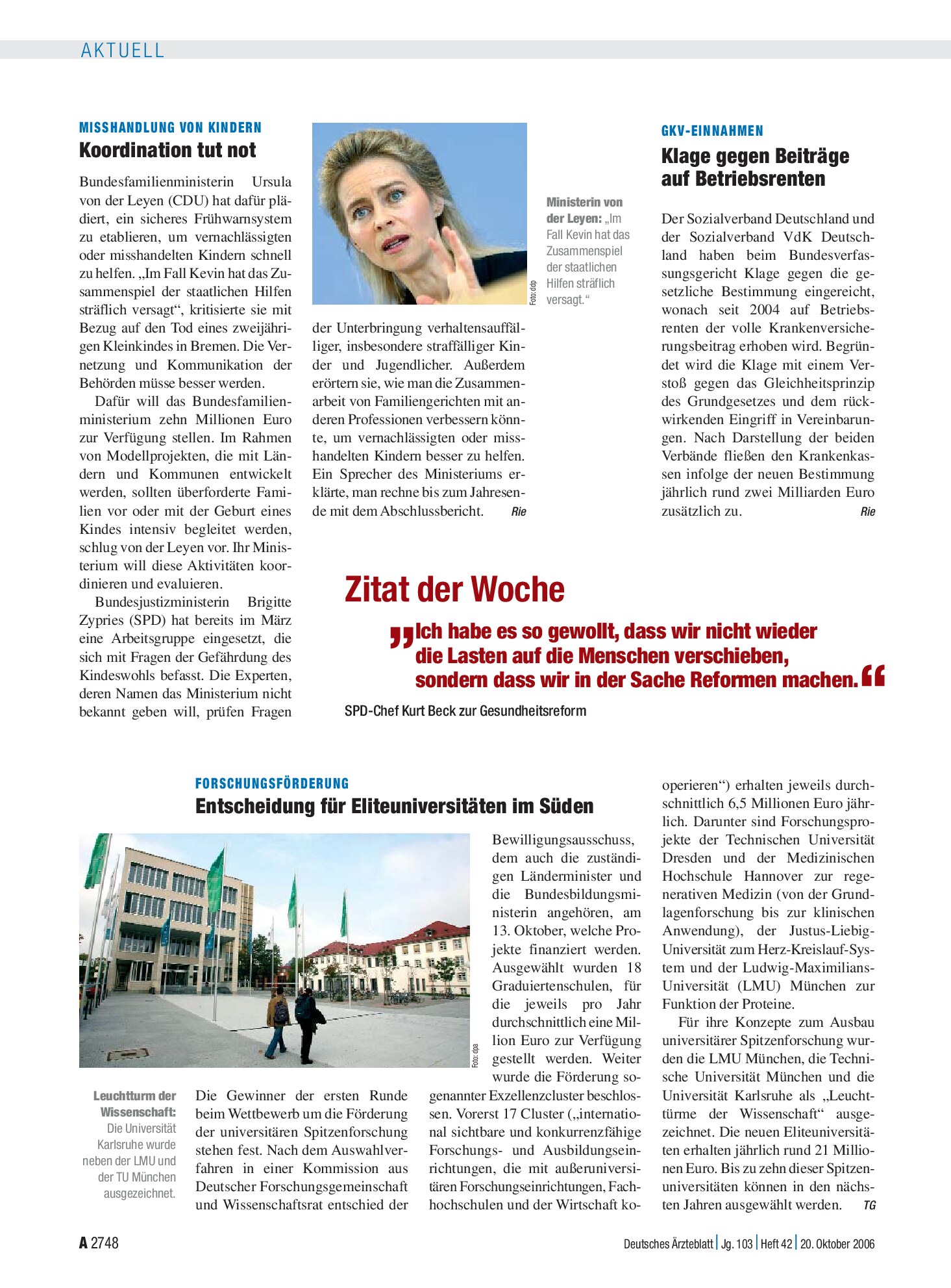 Vorschauseite 1: Zitat der Woche – Deutsches Ärzteblatt
