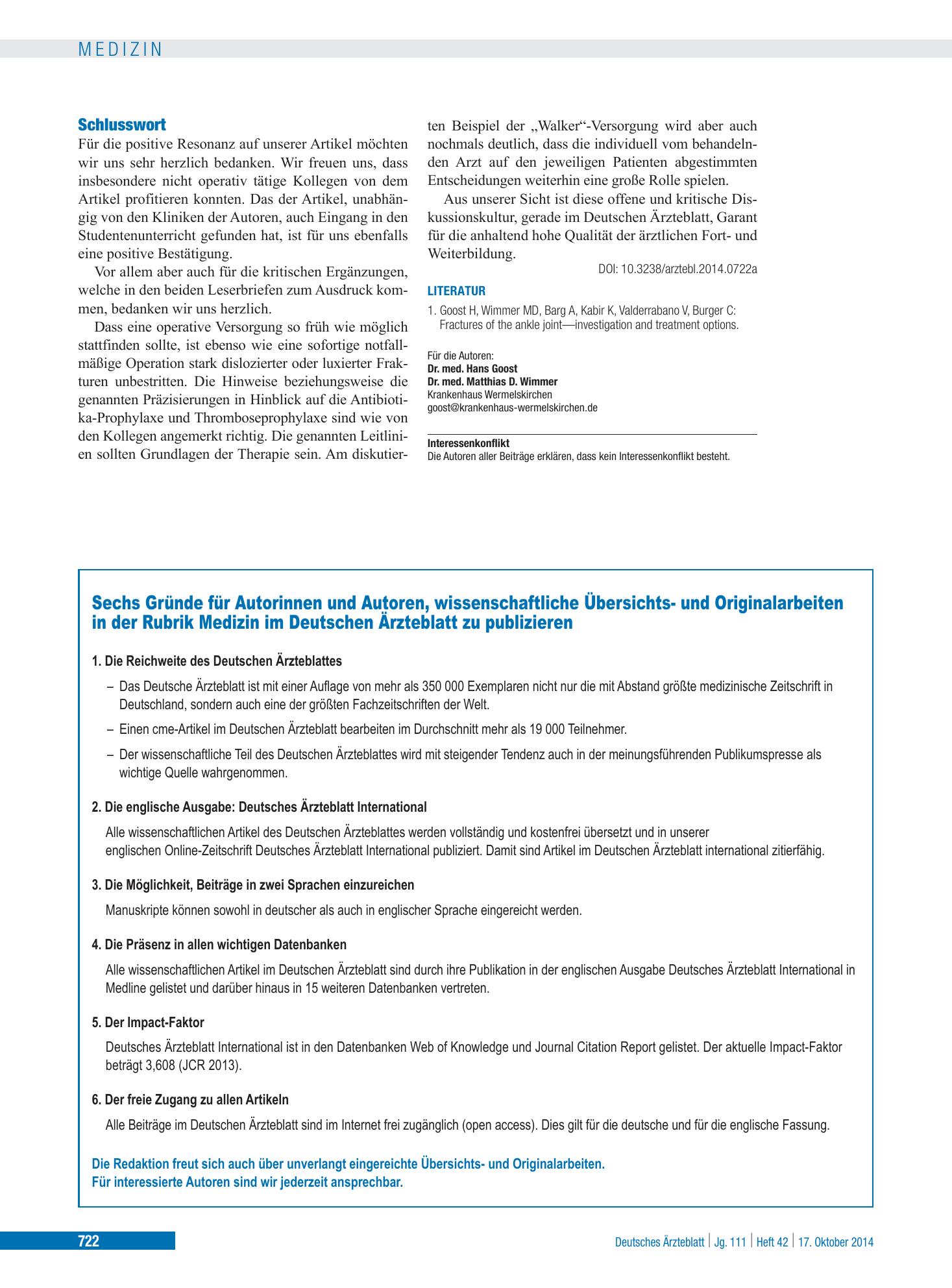 Vorschauseite 1: Schlusswort – Deutsches Ärzteblatt