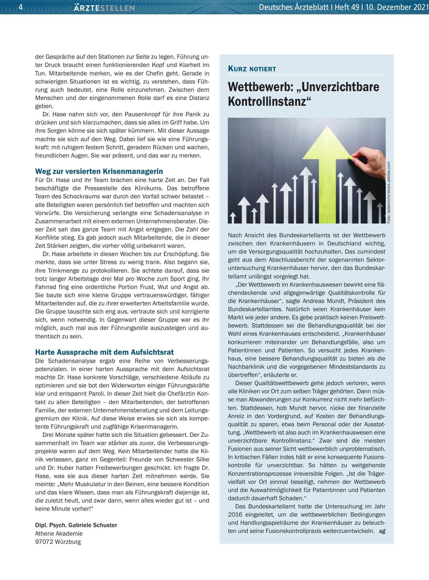 Vorschauseite 1: Wettbewerb: „Unverzichtbare Kontrollinstanz“ – Deutsches Ärzteblatt