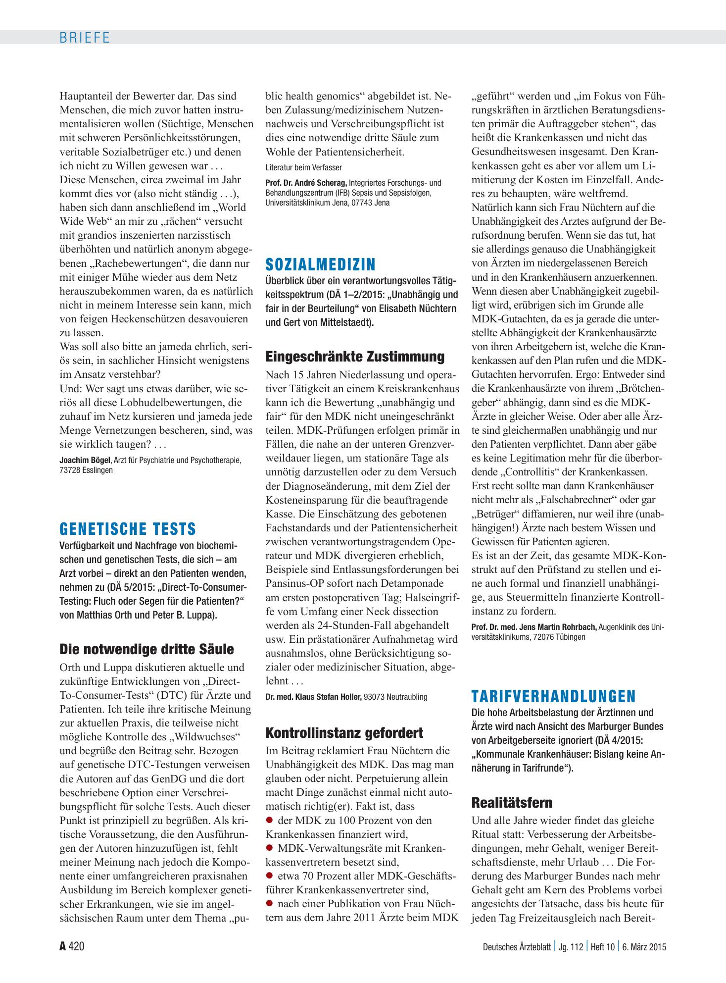 Vorschauseite 1: Tarifverhandlungen: Realitätsfern – Deutsches Ärzteblatt