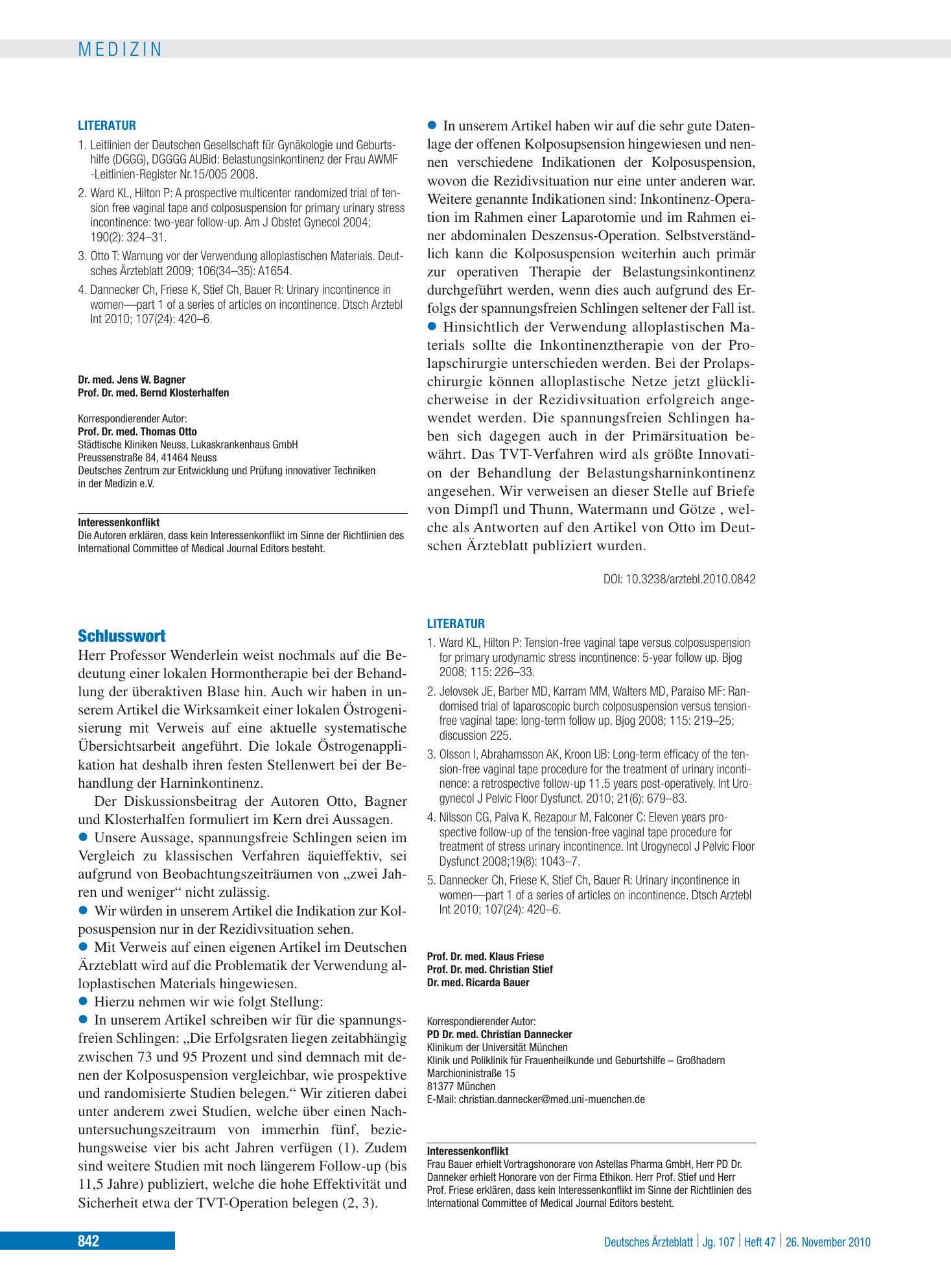 Vorschauseite 1: Schlusswort – Deutsches Ärzteblatt