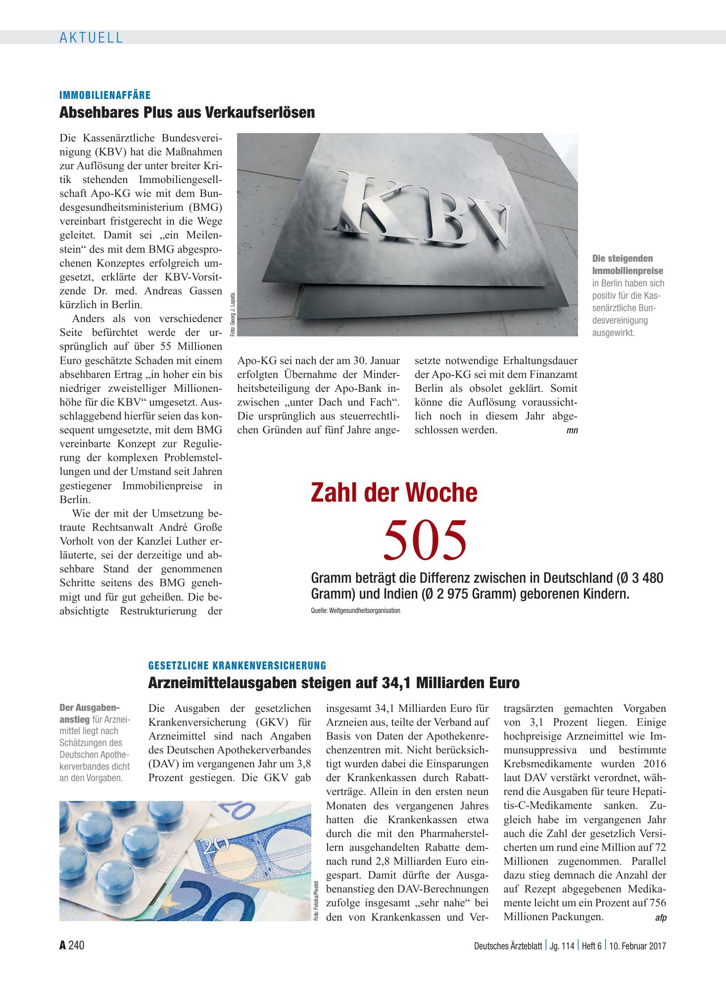 Vorschauseite 1: Zahl der Woche 505 – Deutsches Ärzteblatt