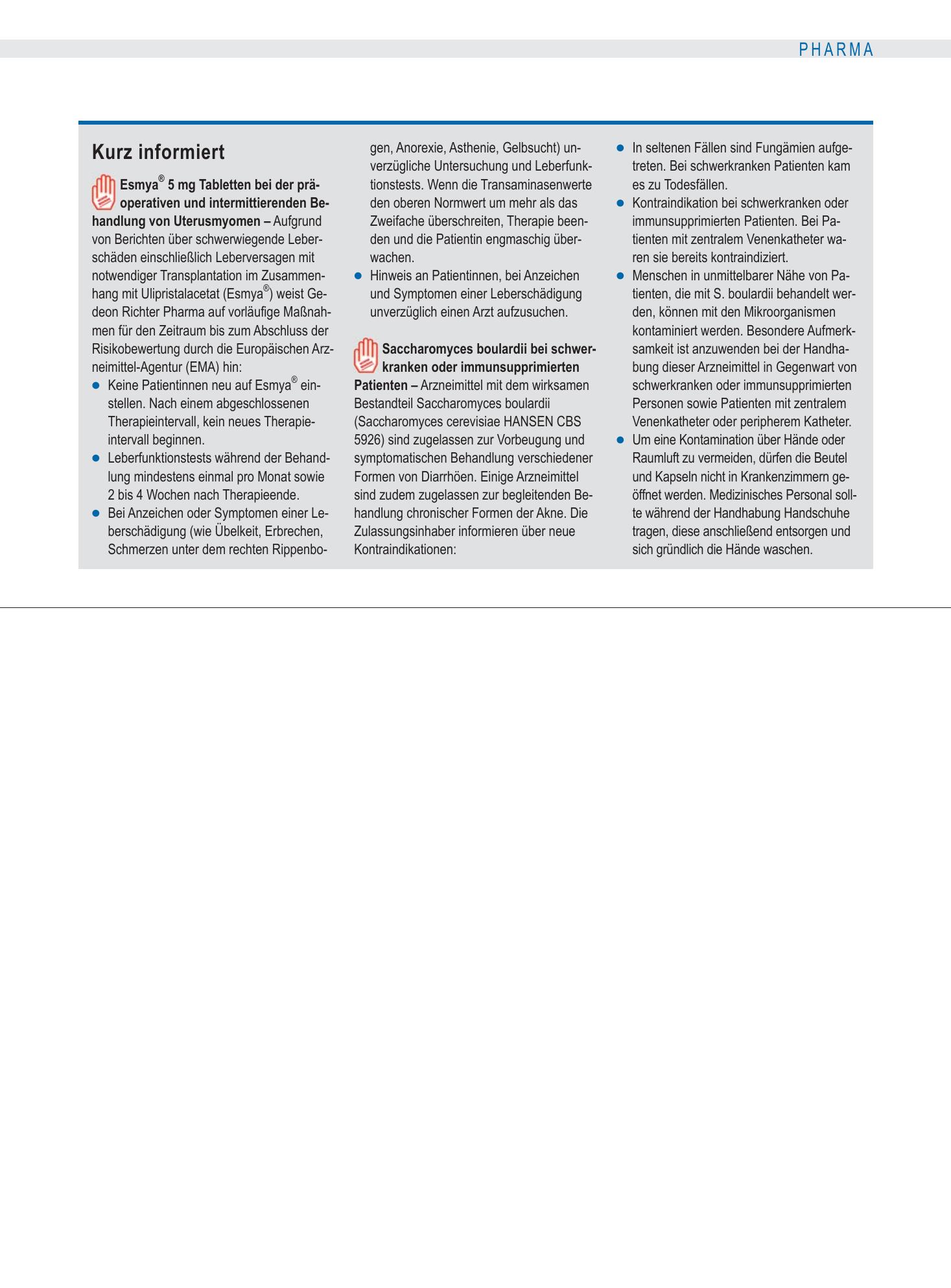 Vorschauseite 1: Kurz informiert – Deutsches Ärzteblatt