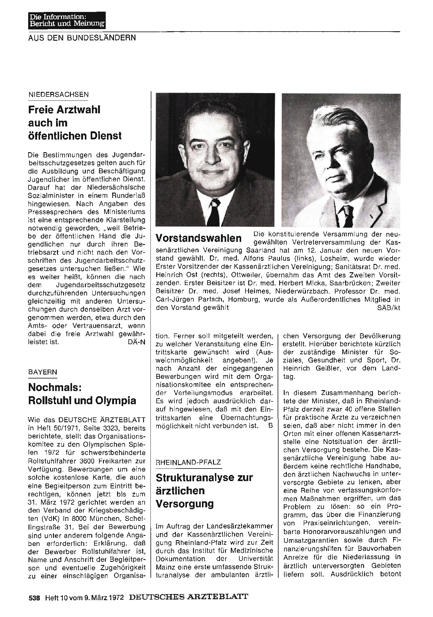 Vorschauseite 1: Niedersachsen: Freie Arztwahl auch im öffentlichen Dienst