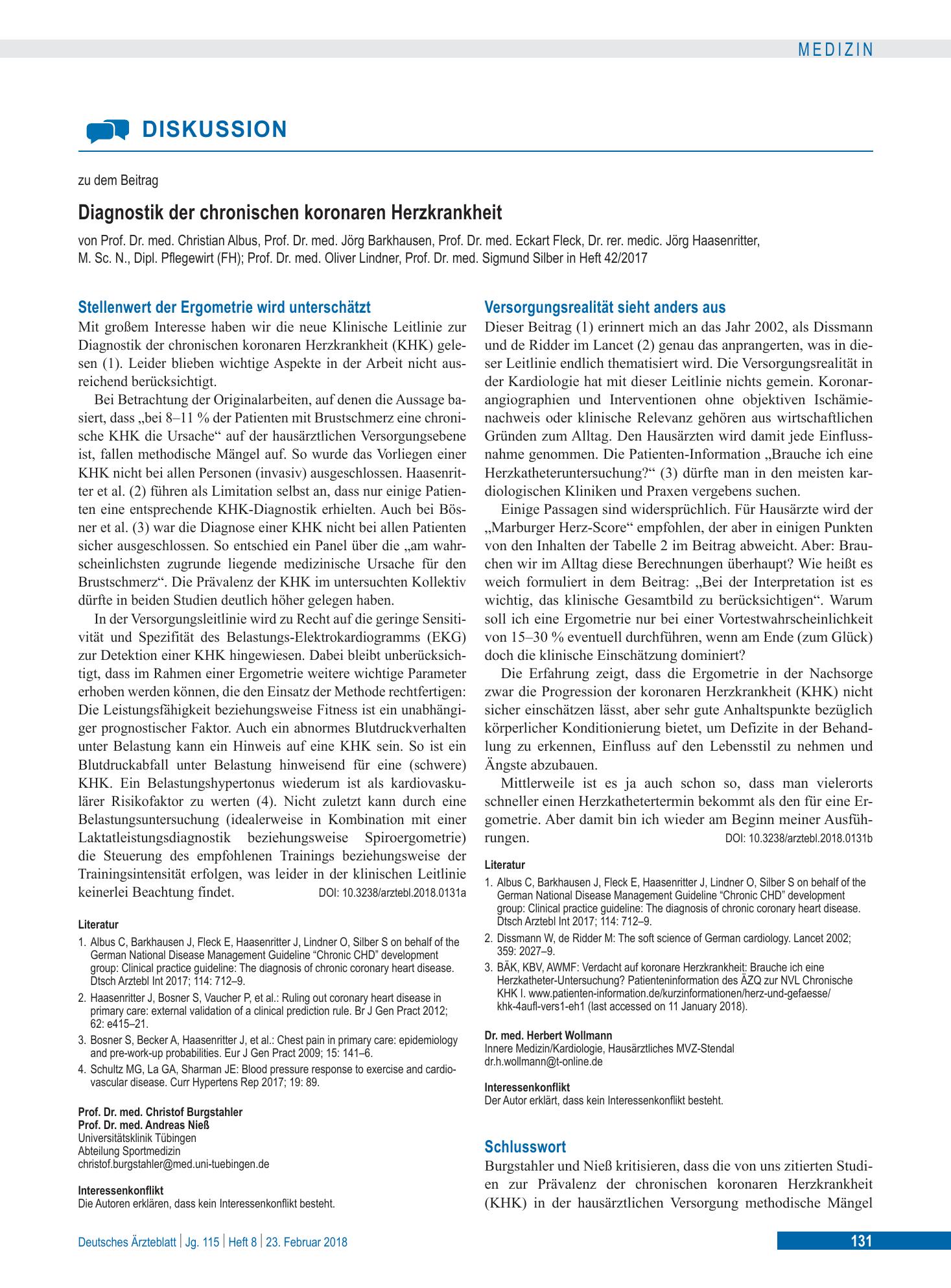 Vorschauseite 1: Schlusswort – Deutsches Ärzteblatt