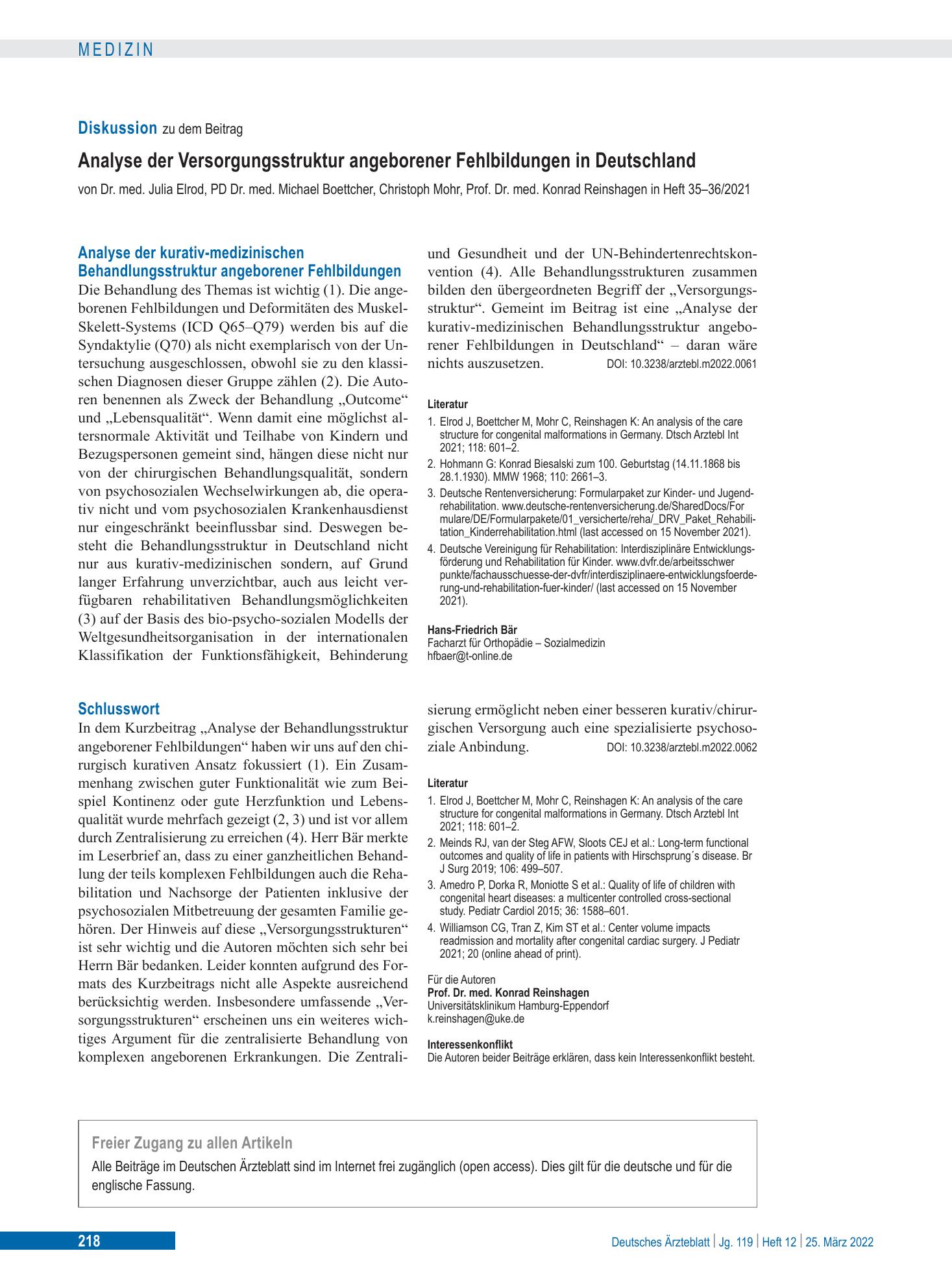Vorschauseite 1: Schlusswort – Deutsches Ärzteblatt