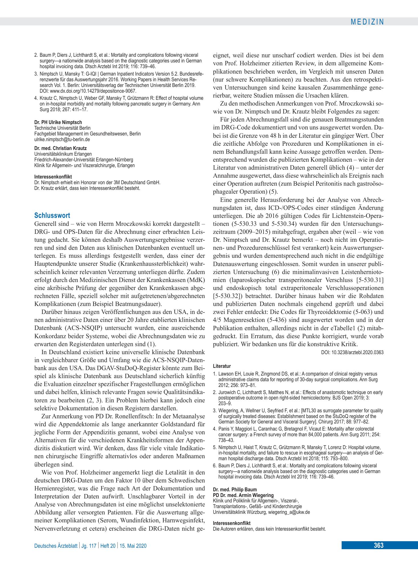 Vorschauseite 1: Schlusswort – Deutsches Ärzteblatt