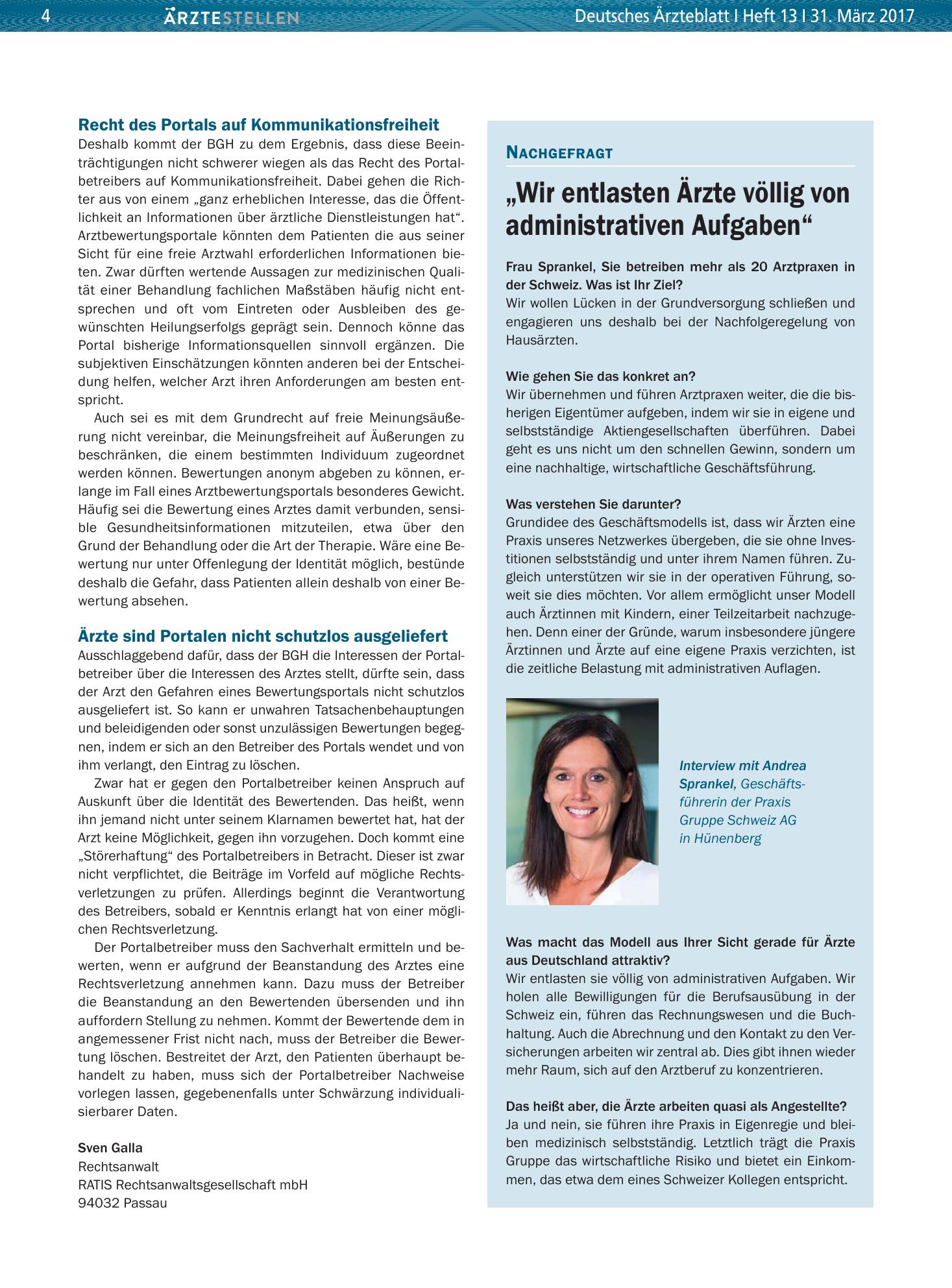 Vorschauseite 1: „Wir entlasten Ärzte völlig von administrativen Aufgaben“ – Deutsches Ärzteblatt