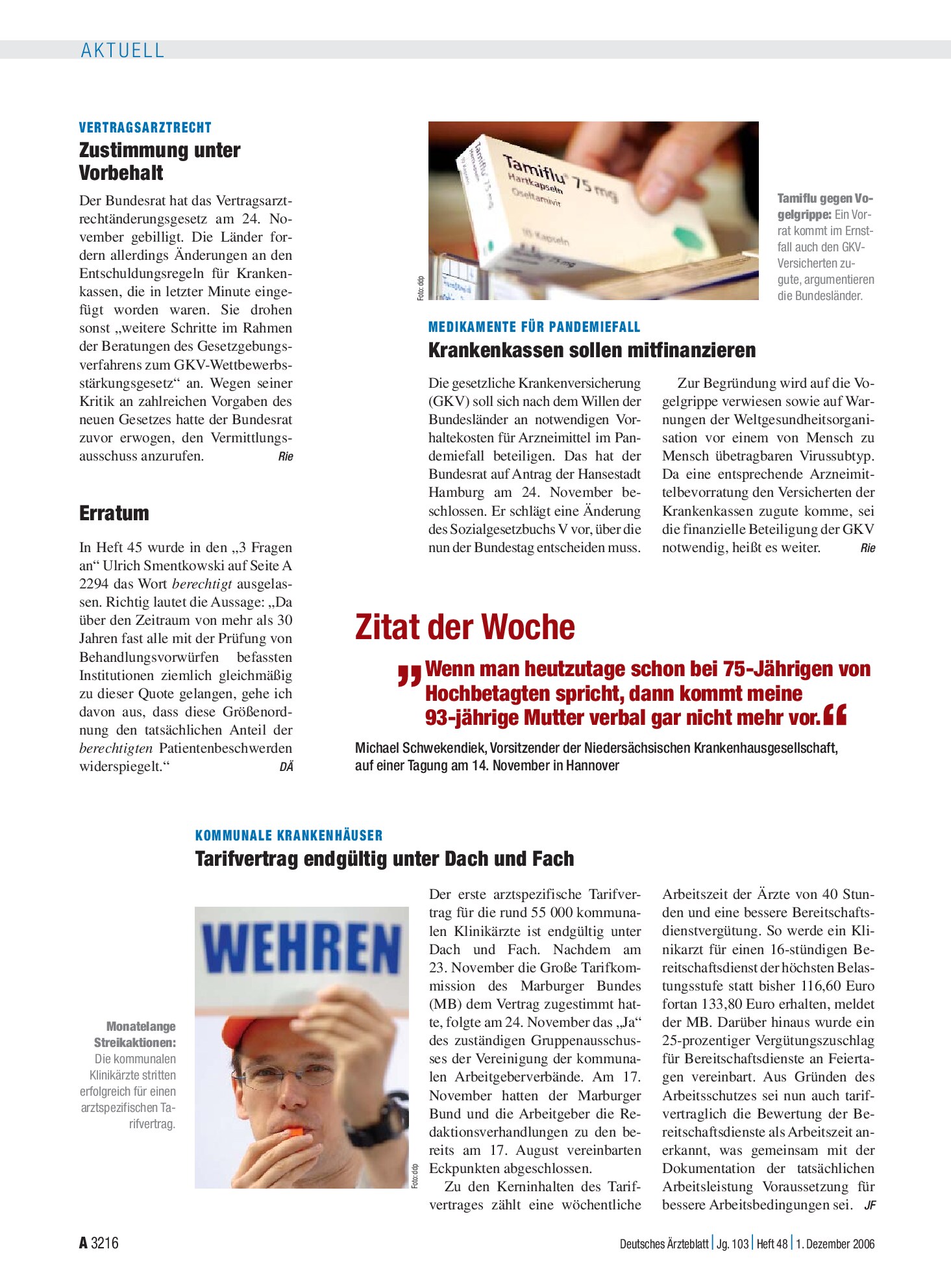 Vorschauseite 1: Zitat der Woche – Deutsches Ärzteblatt