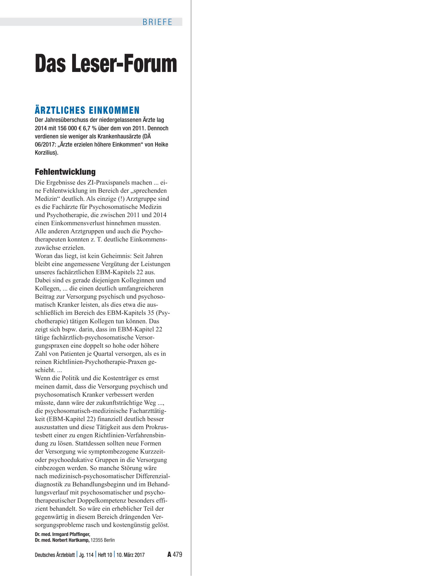 Vorschauseite 1: Ärztliches Einkommen: Fehlentwicklung – Deutsches Ärzteblatt