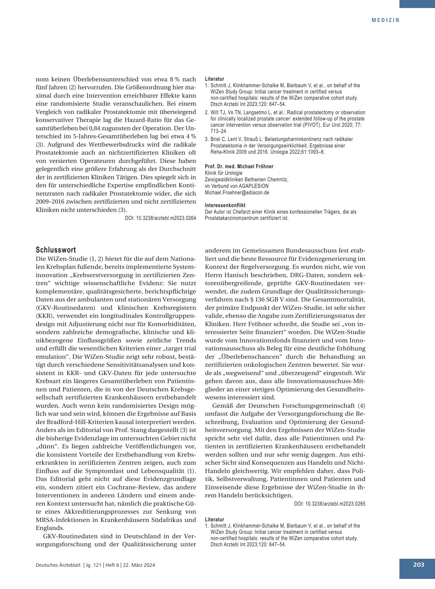 Vorschauseite 1: Schlusswort – Deutsches Ärzteblatt
