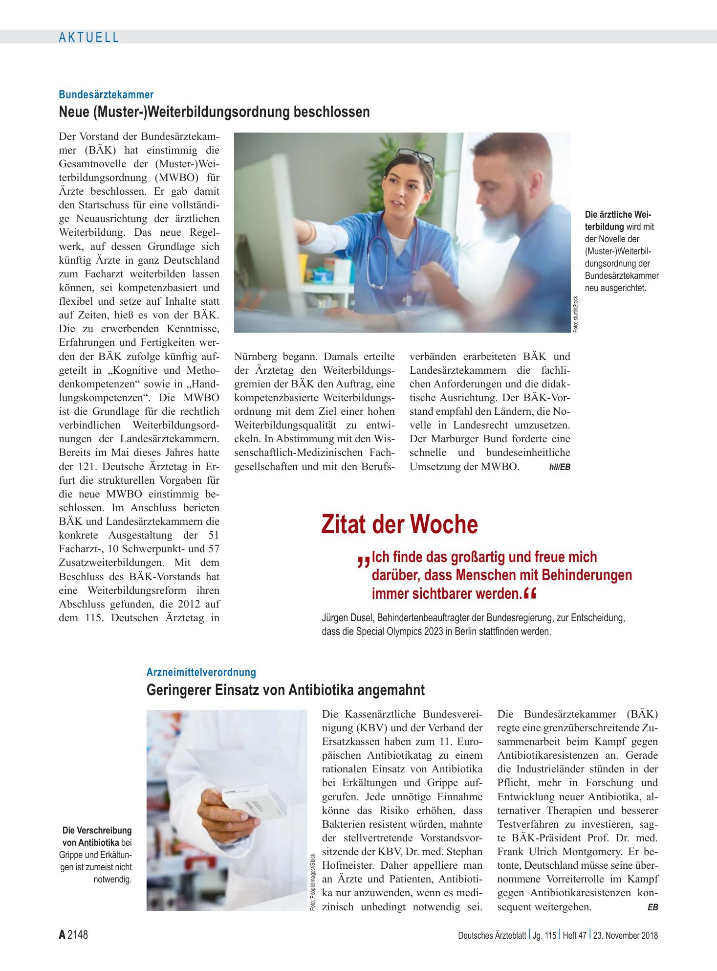 Vorschauseite 1: Zitat der Woche – Deutsches Ärzteblatt