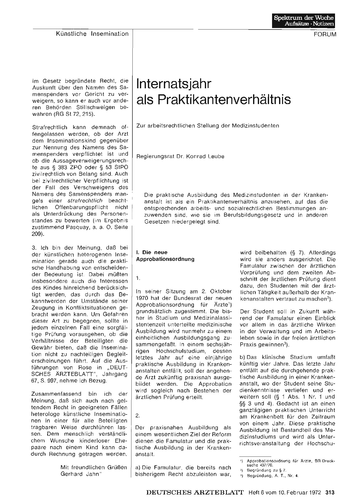 Vorschauseite 1: Internatsjahr als Praktikantenverhältnis