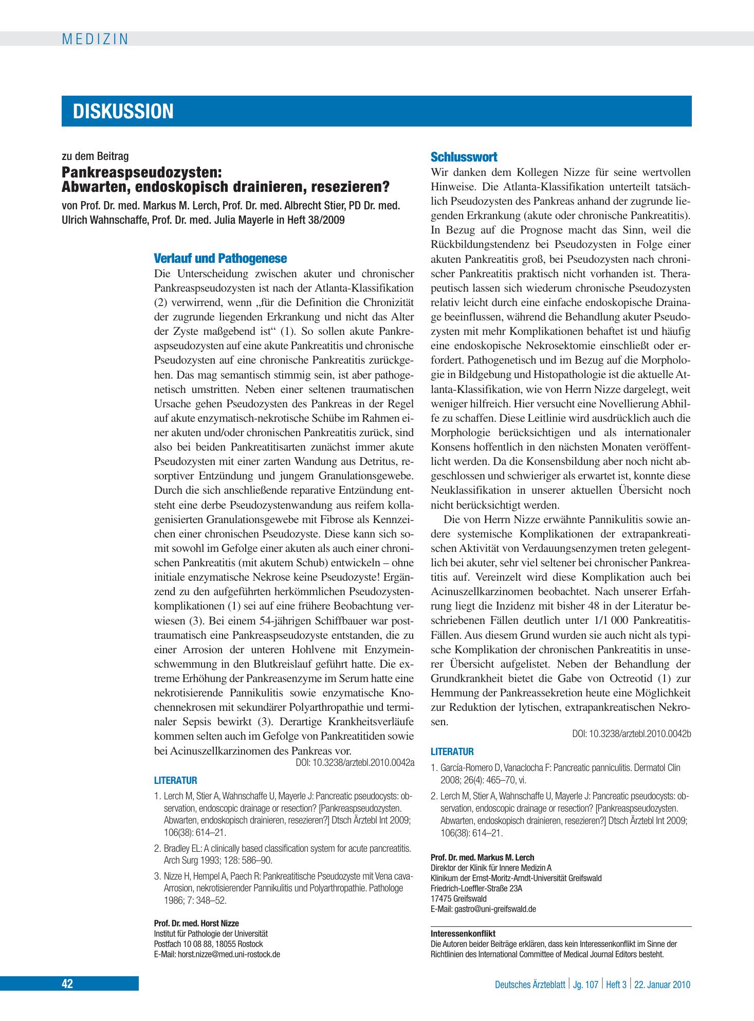 Vorschauseite 1: Verlauf und Pathogenese – Deutsches Ärzteblatt