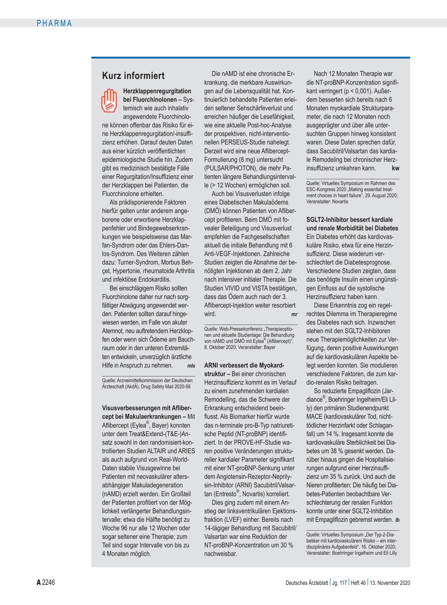 Vorschauseite 1: Kurz informiert – Deutsches Ärzteblatt