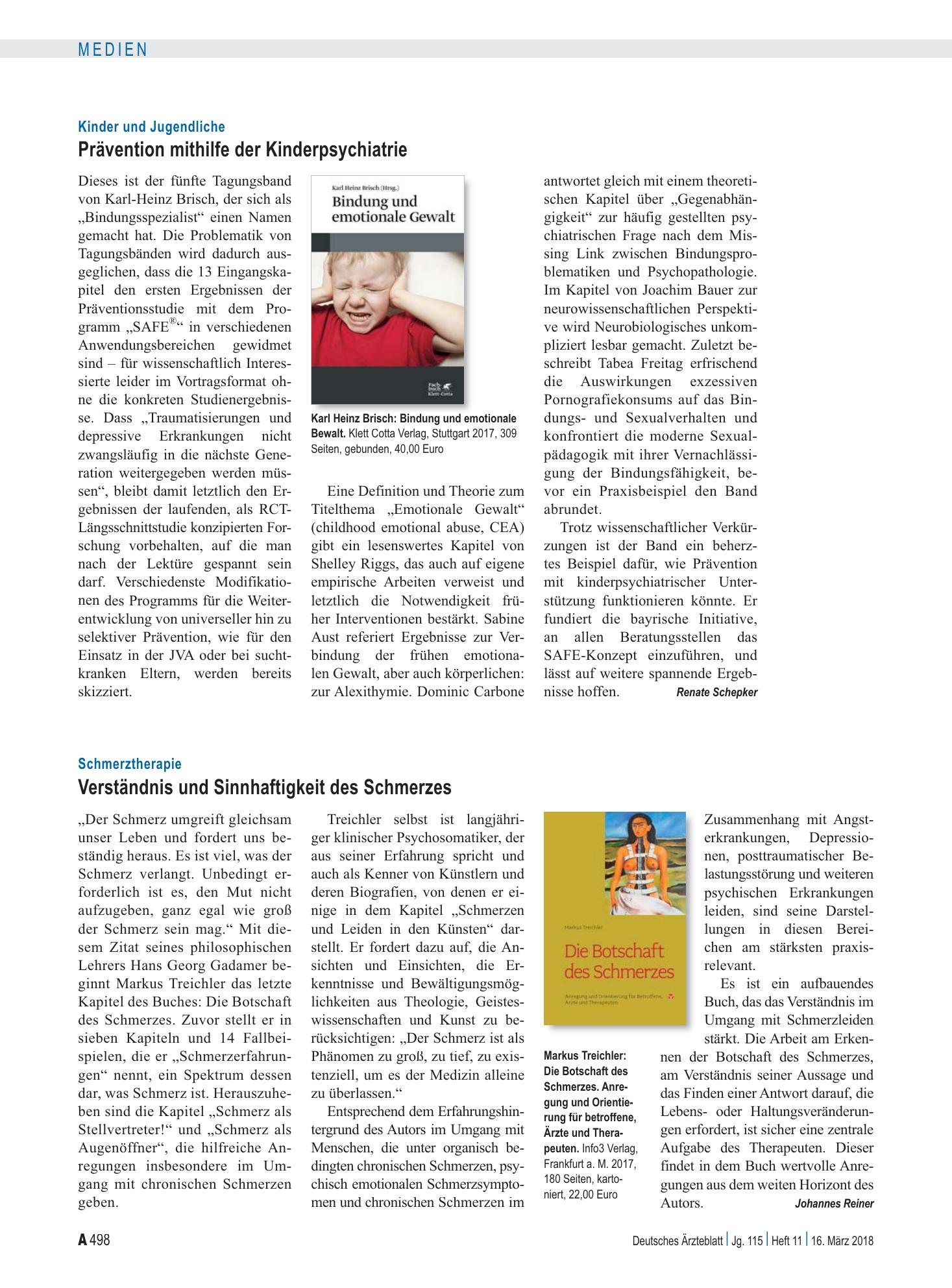 Vorschauseite 1: Kinder und Jugendliche: Prävention mithilfe der Kinderpsychiatrie – Deutsches Ärzteblatt