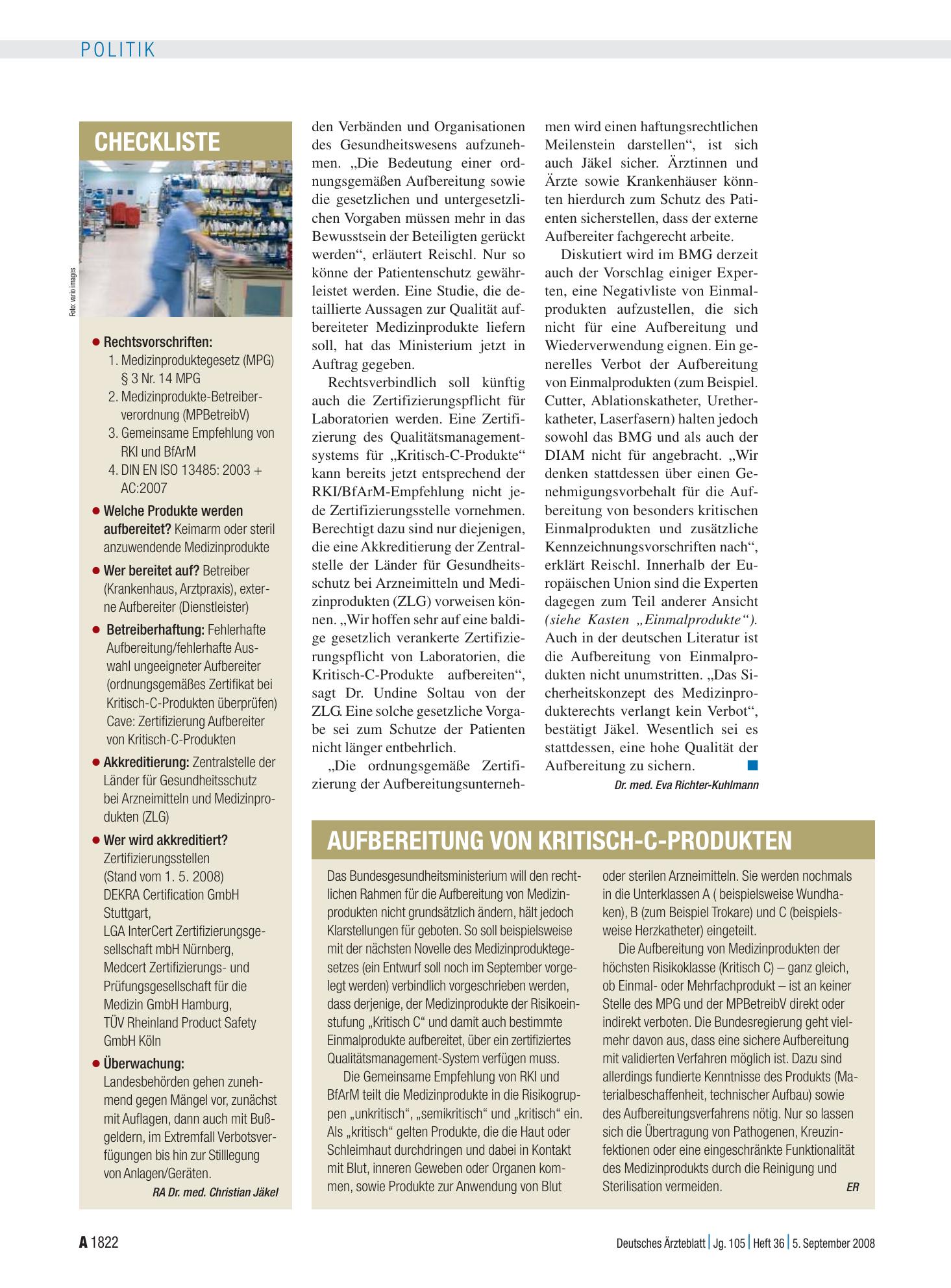 Vorschauseite 1: Checkliste – Deutsches Ärzteblatt