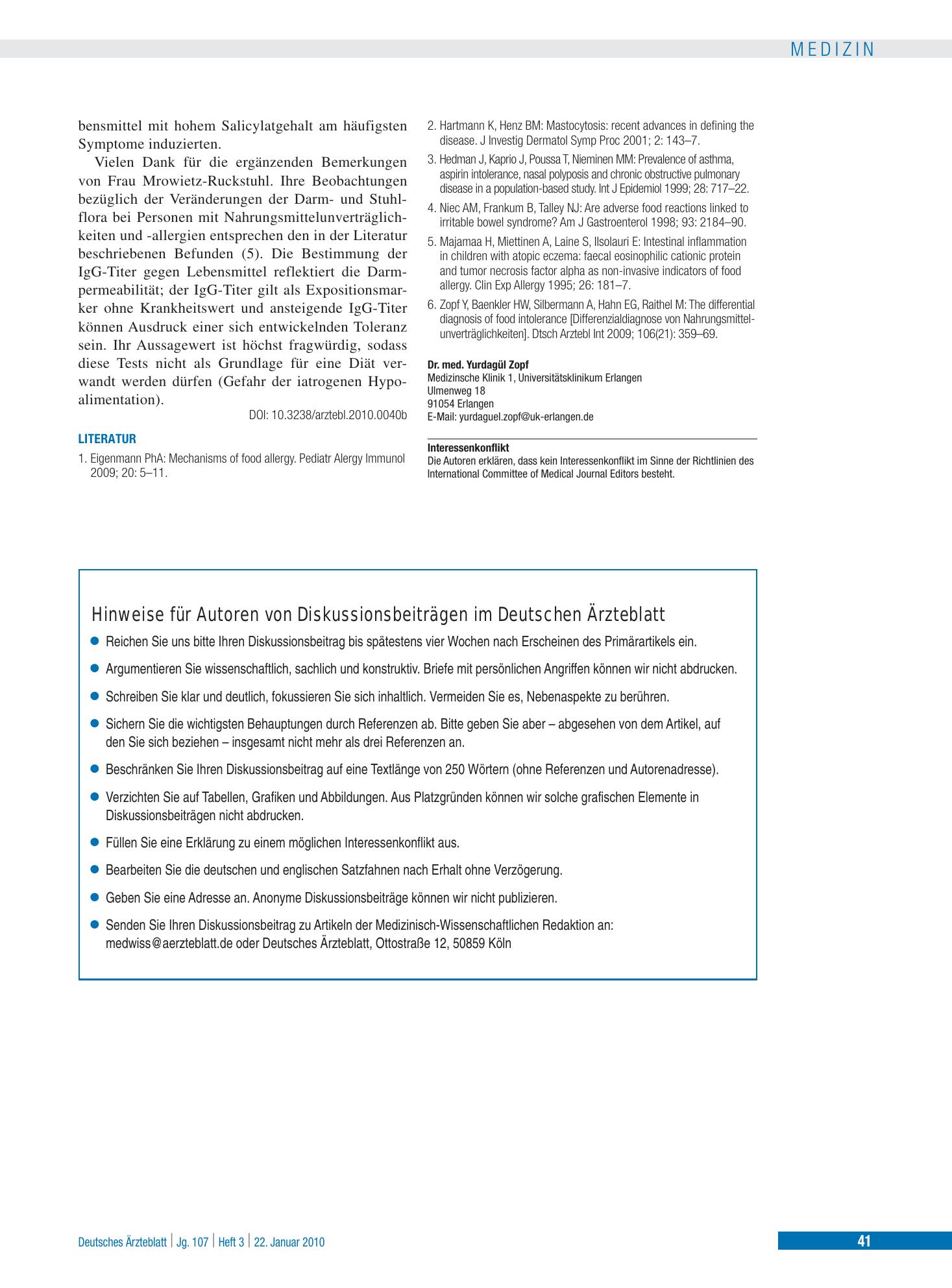 Vorschauseite 1: Hinweise für Autoren von Diskussionsbeiträgen im Deutschen Ärzteblatt – Deutsches Ärzteblatt