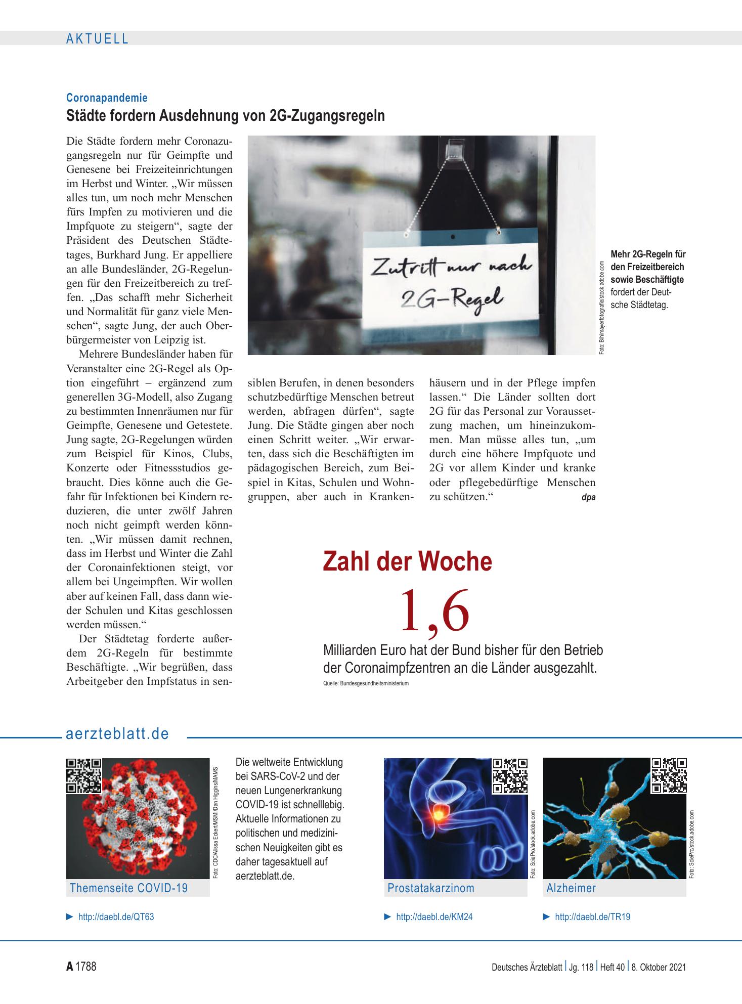 Vorschauseite 1: aerzteblatt.de – Deutsches Ärzteblatt