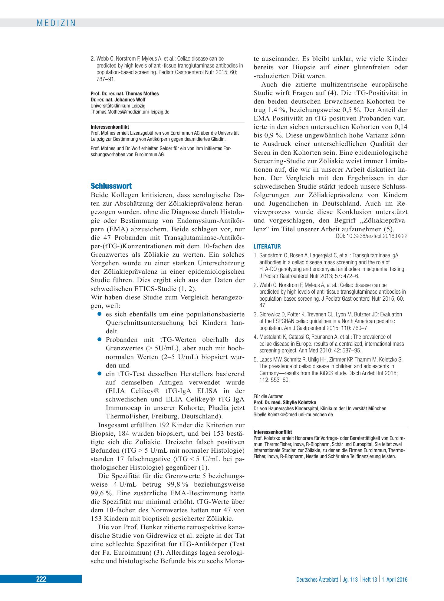 Vorschauseite 1: Schlusswort – Deutsches Ärzteblatt