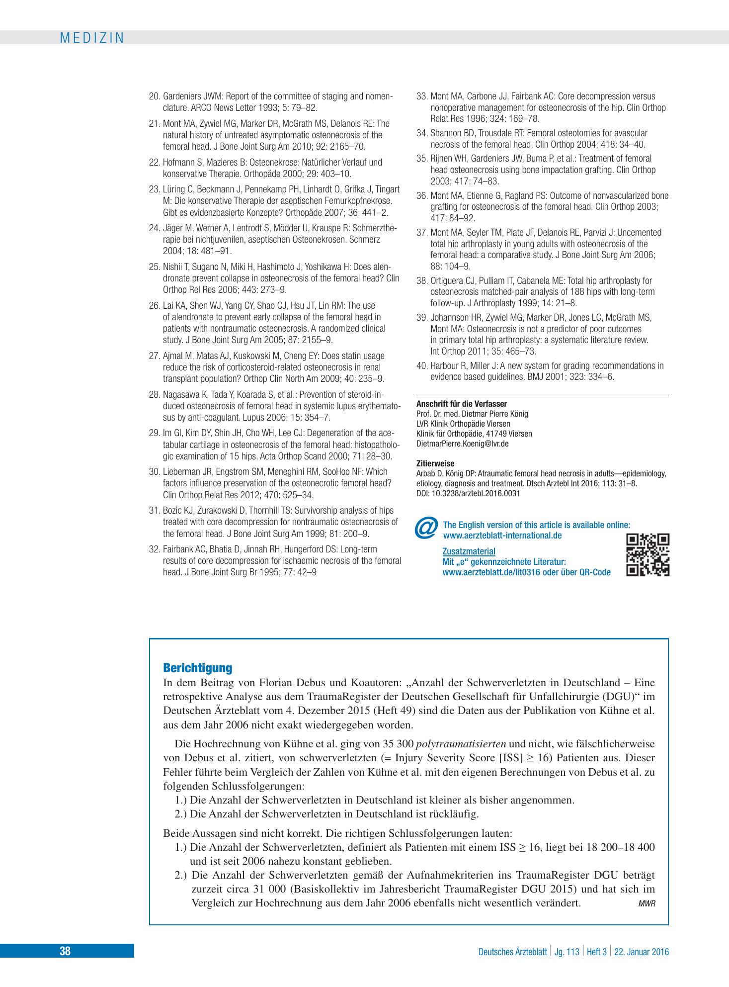 Vorschauseite 1: Berichtigung – Deutsches Ärzteblatt