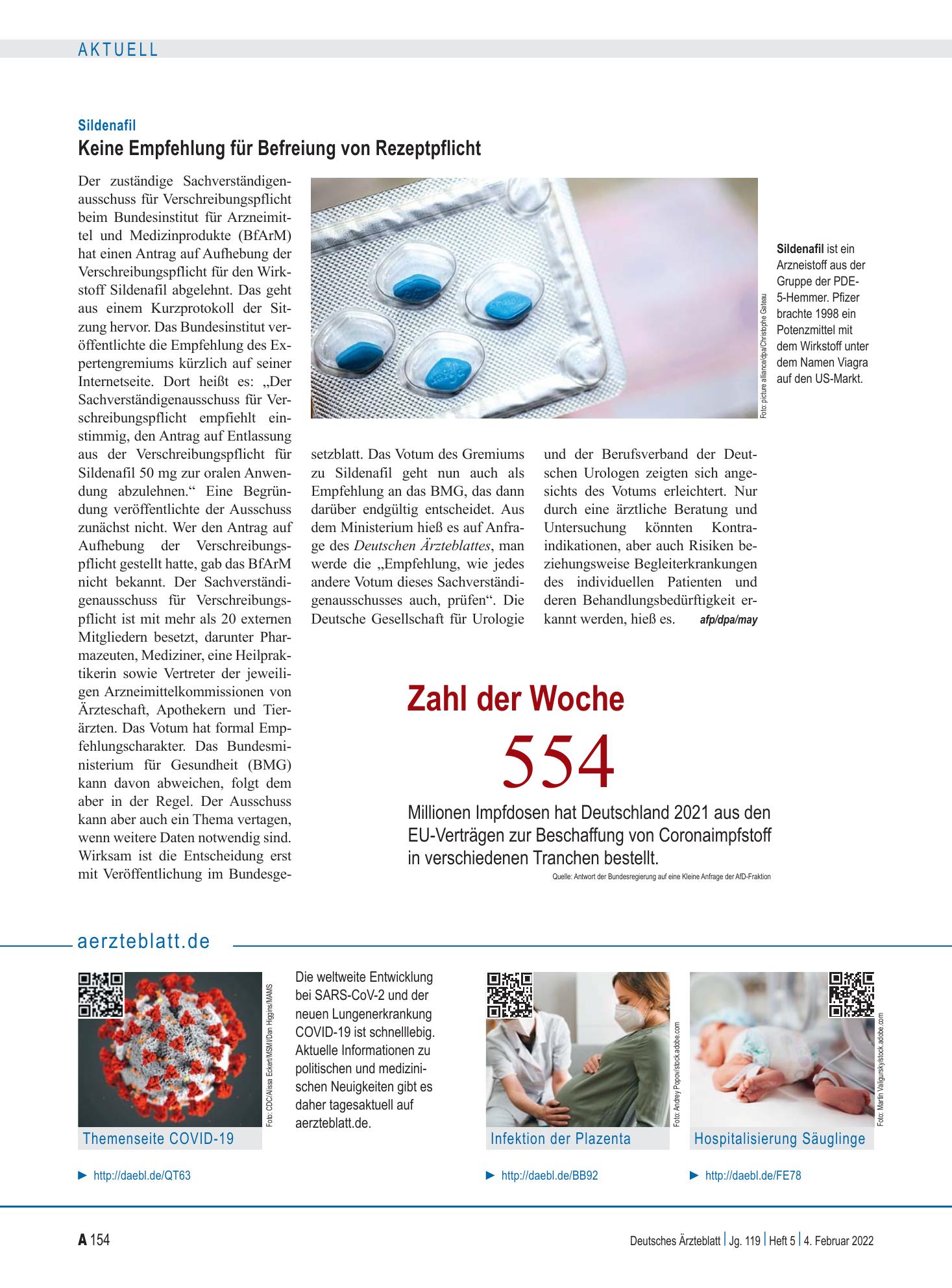 Vorschauseite 1: aerzteblatt.de – Deutsches Ärzteblatt