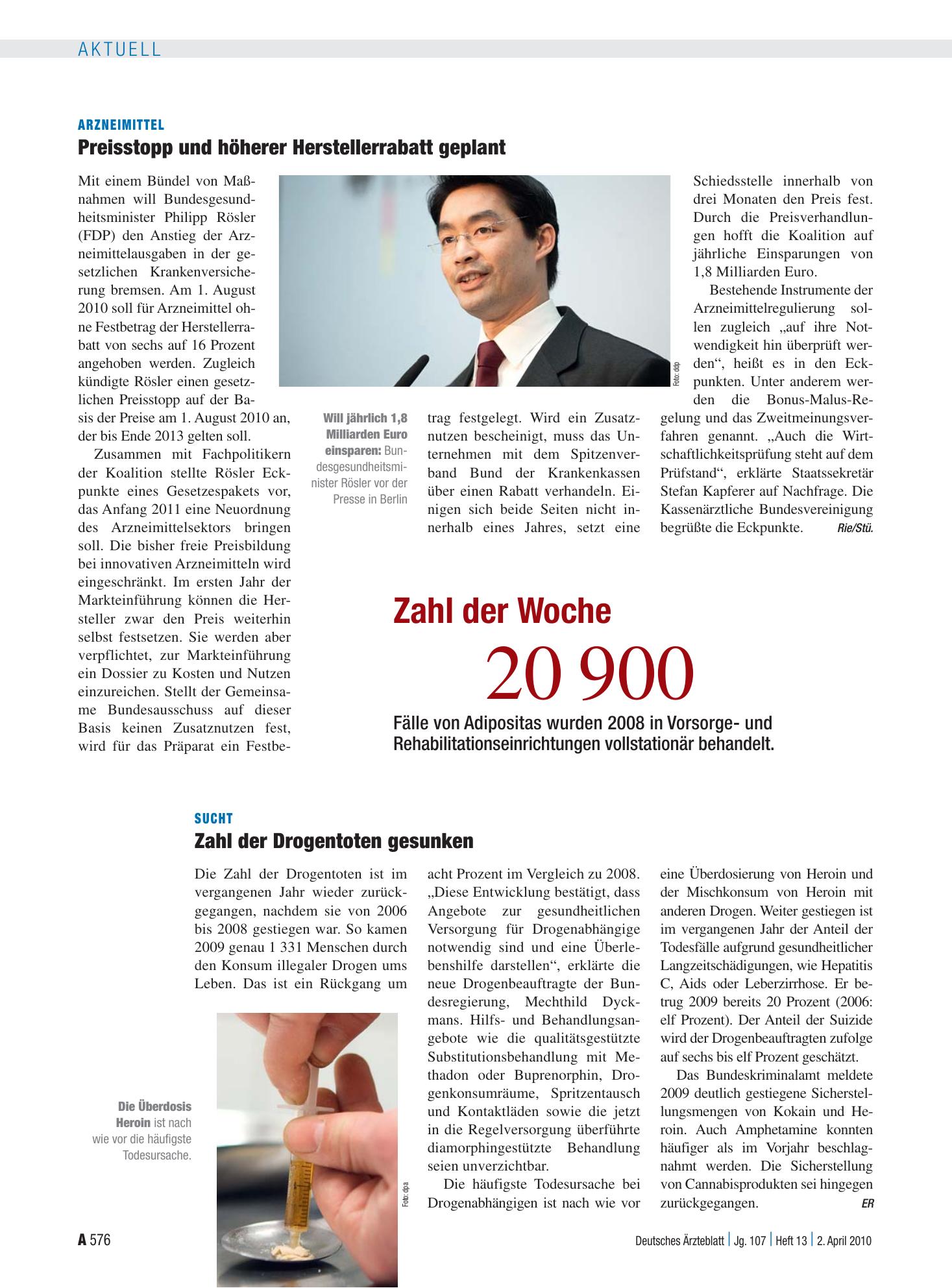 Vorschauseite 1: Zahl der Woche: 20900 – Deutsches Ärzteblatt