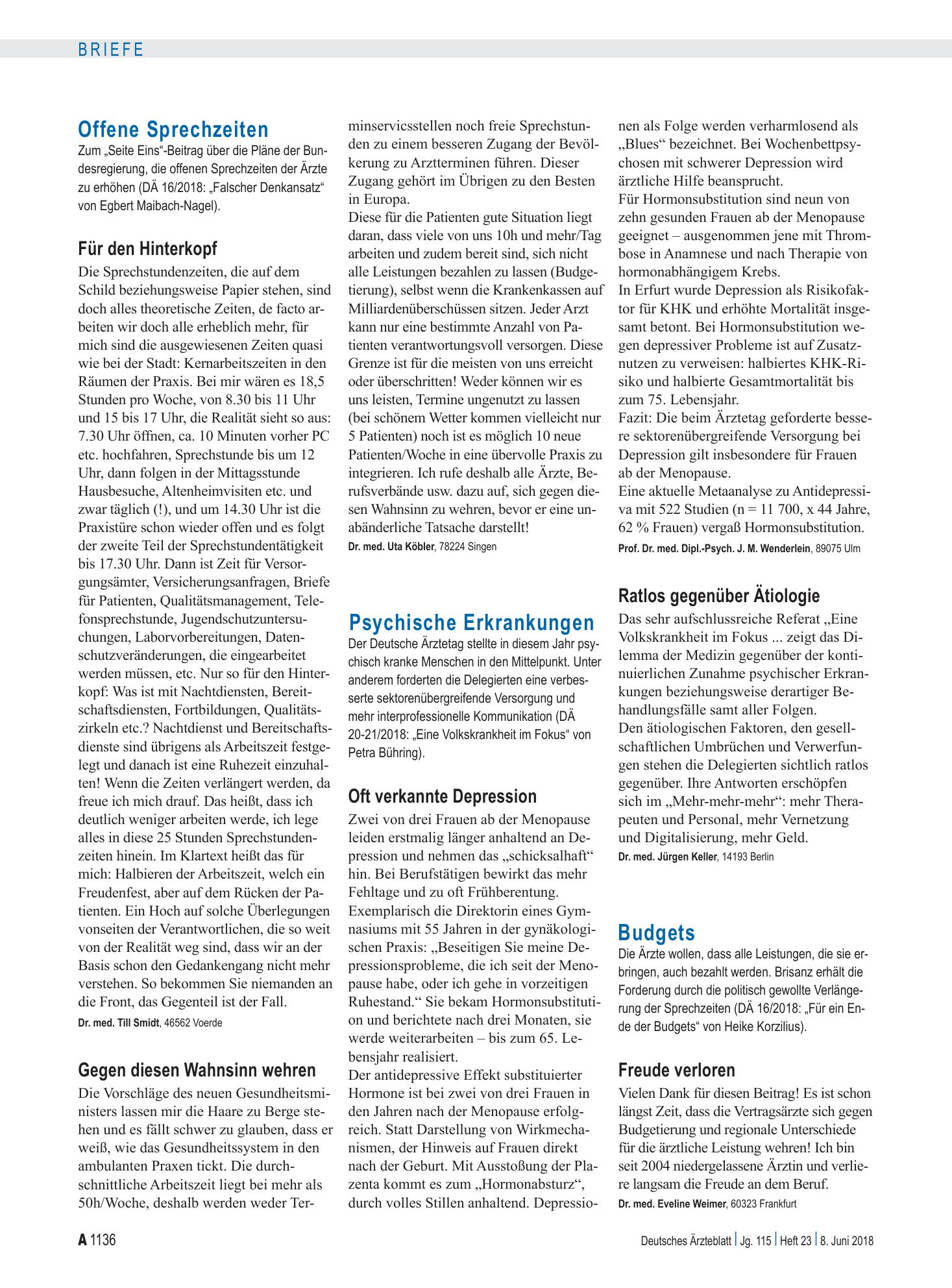 Vorschauseite 1: Budgets: Freude verloren – Deutsches Ärzteblatt