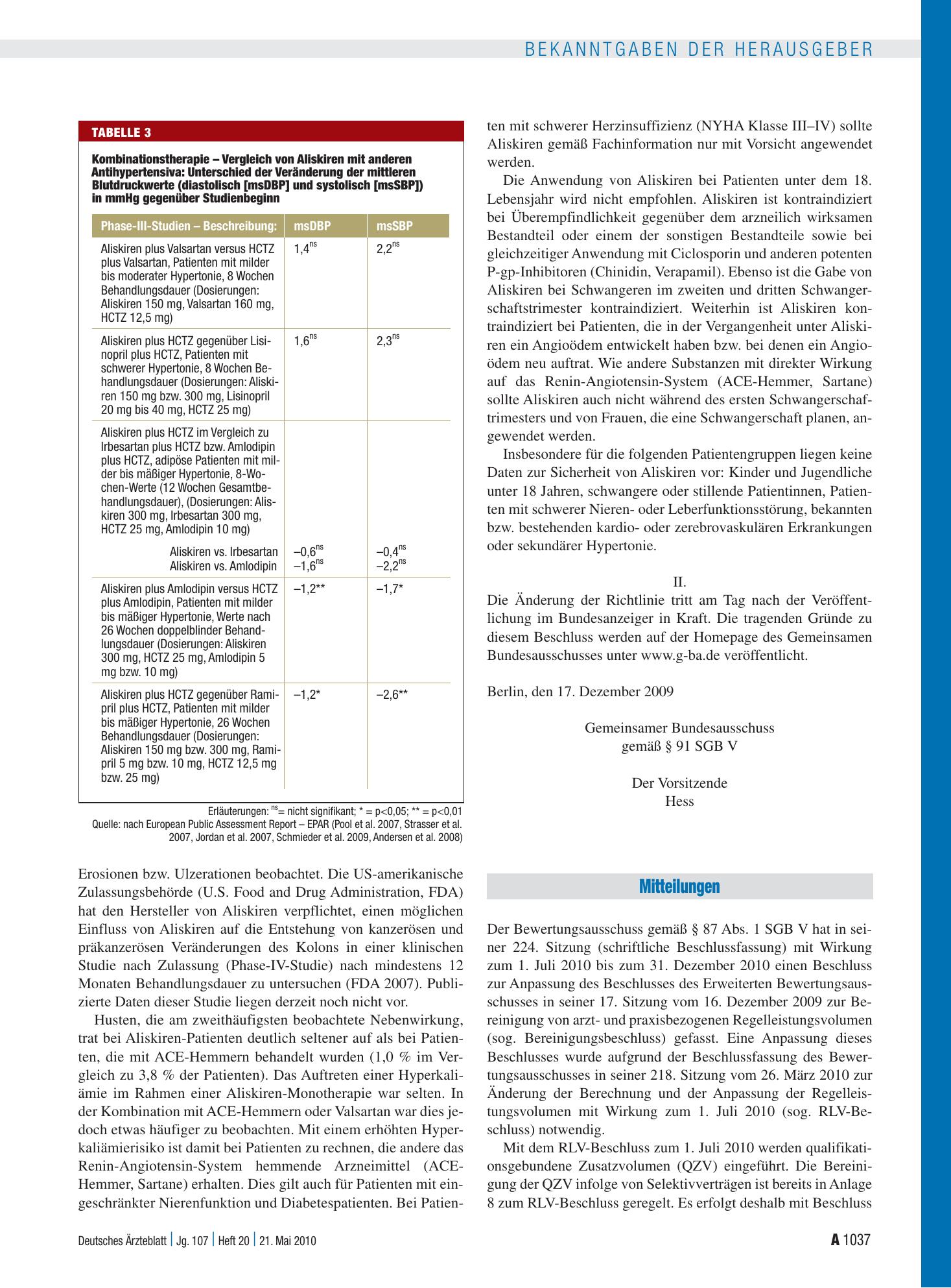 Vorschauseite 1: Mitteilungen – Deutsches Ärzteblatt