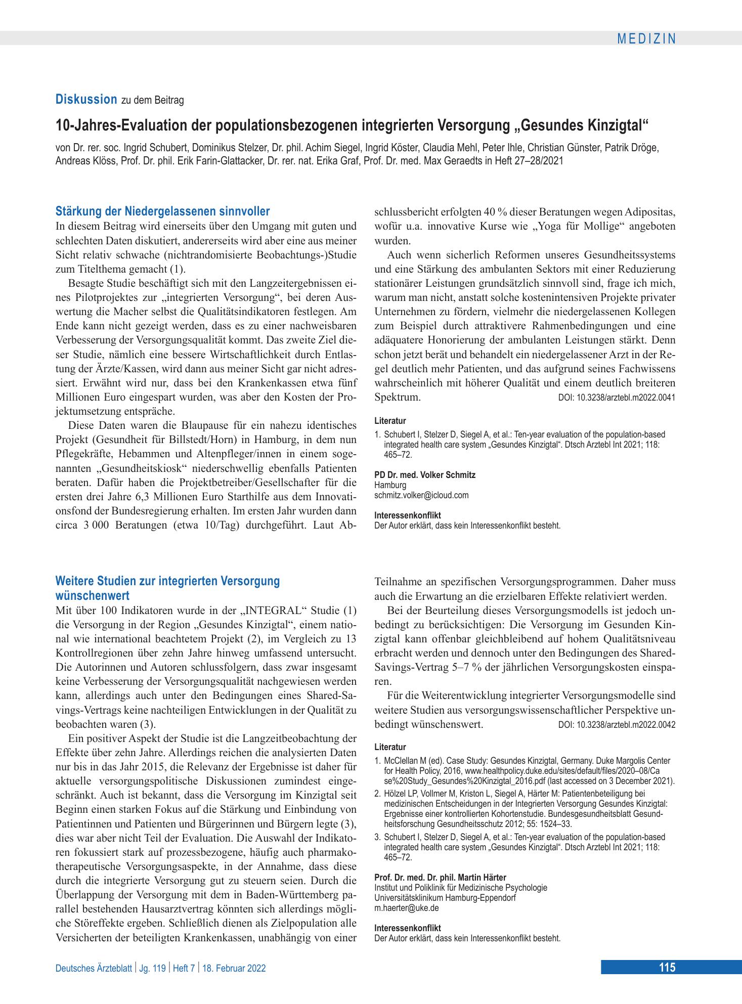 Vorschauseite 1: Stärkung der Niedergelassenen sinnvoller – Deutsches Ärzteblatt