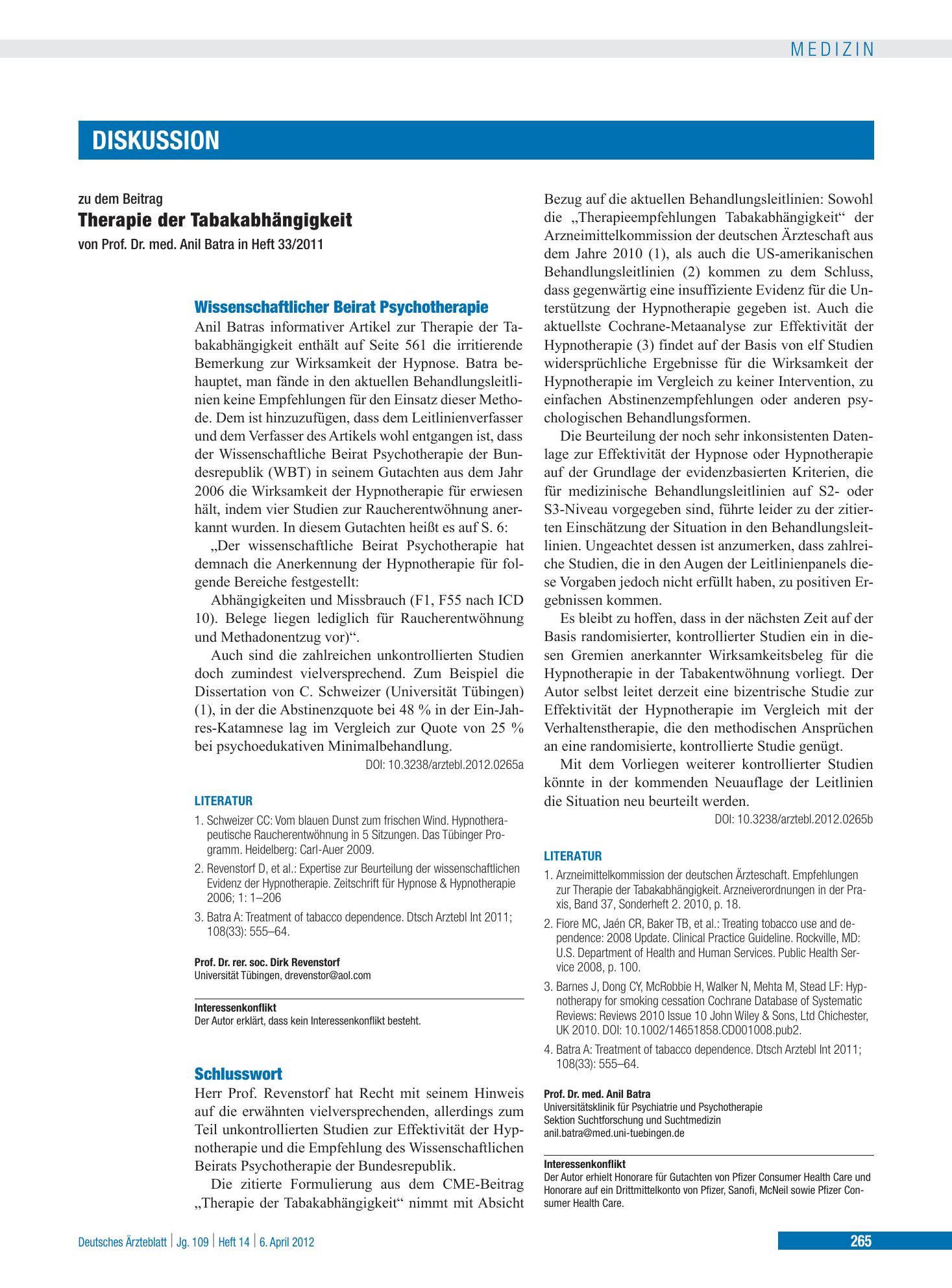 Vorschauseite 1: Schlusswort – Deutsches Ärzteblatt