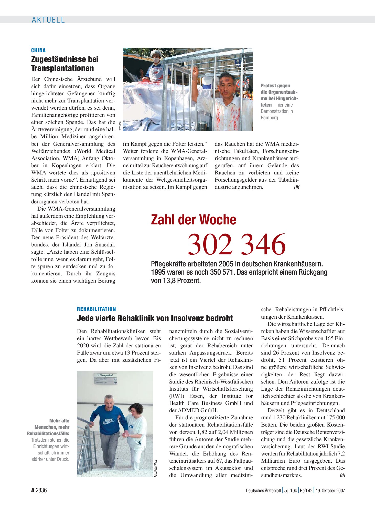 Vorschauseite 1: Zahl der Woche – Deutsches Ärzteblatt