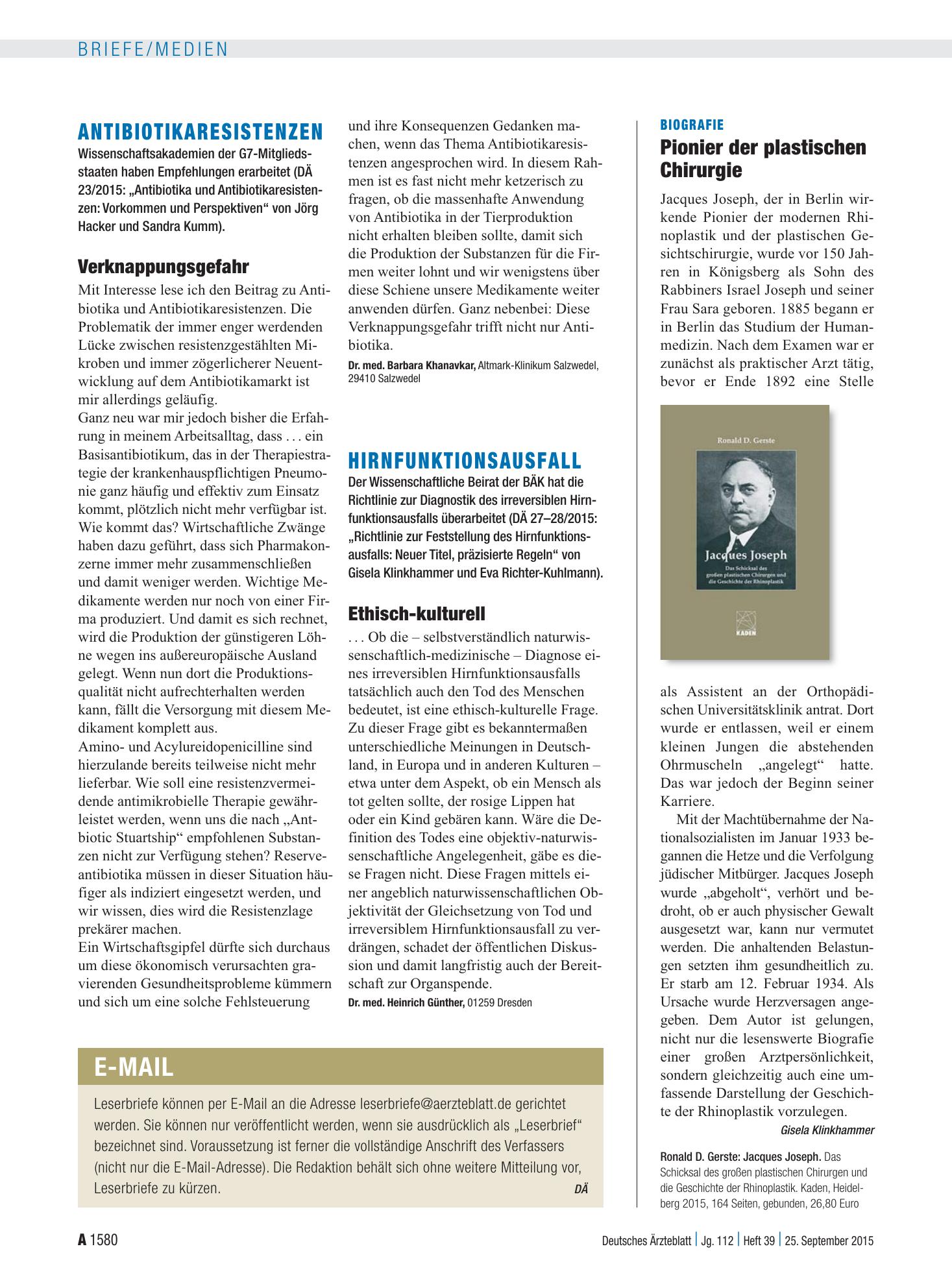 Vorschauseite 1: Hirnfunktionsausfall: Ethisch-kulturell – Deutsches Ärzteblatt