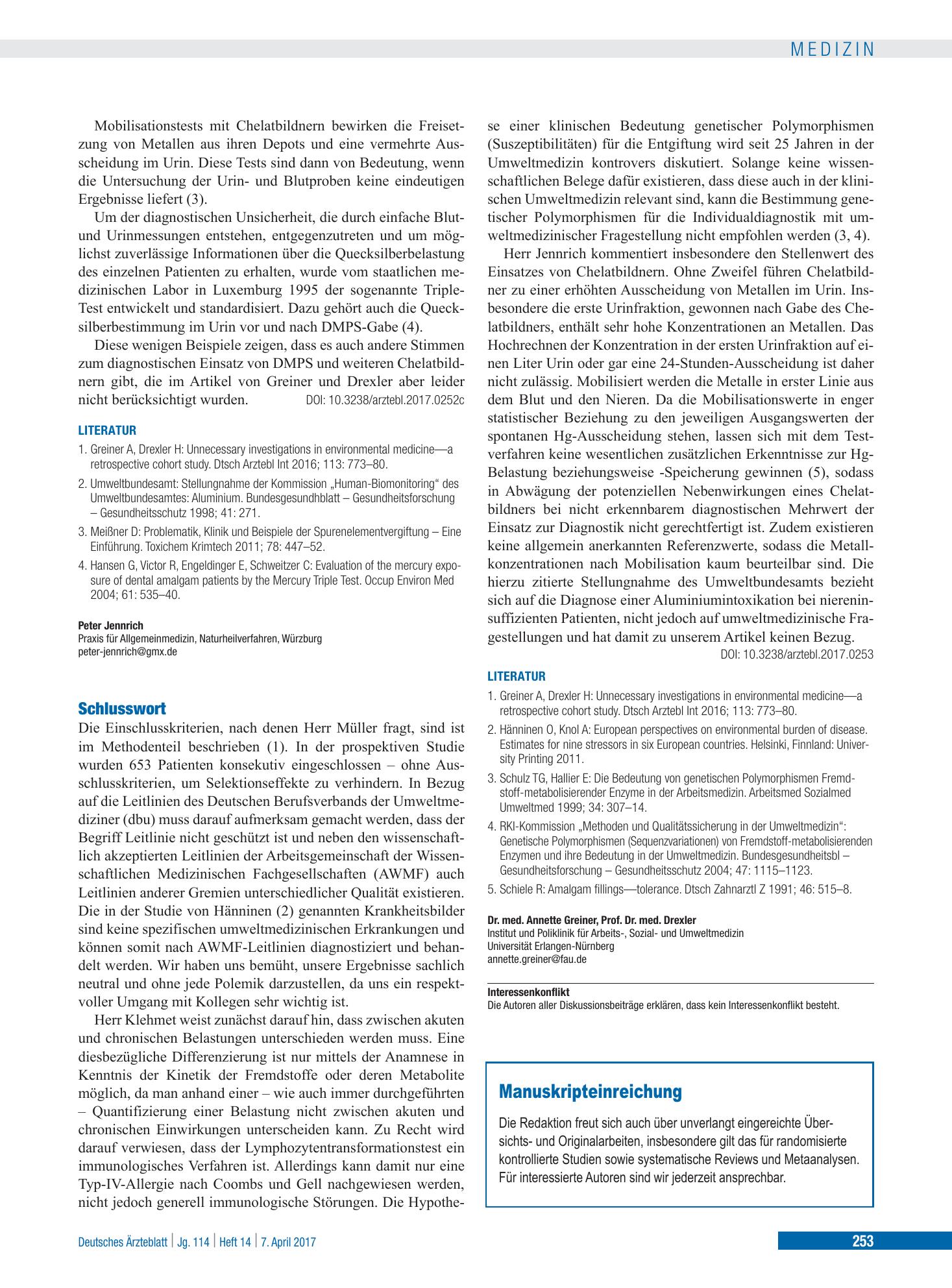 Vorschauseite 1: Schlusswort – Deutsches Ärzteblatt