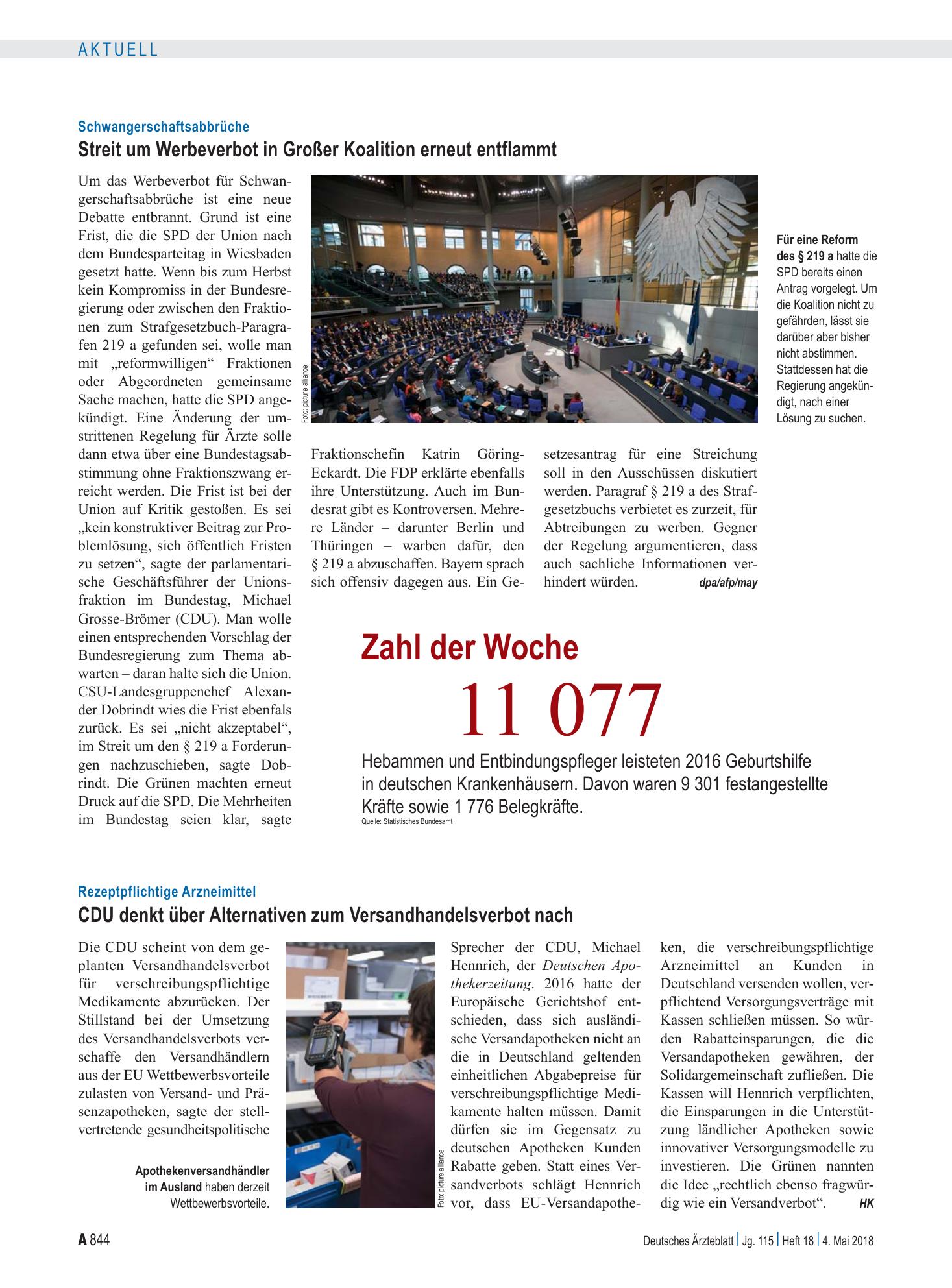 Vorschauseite 1: Zahl der Woche 11 077 – Deutsches Ärzteblatt