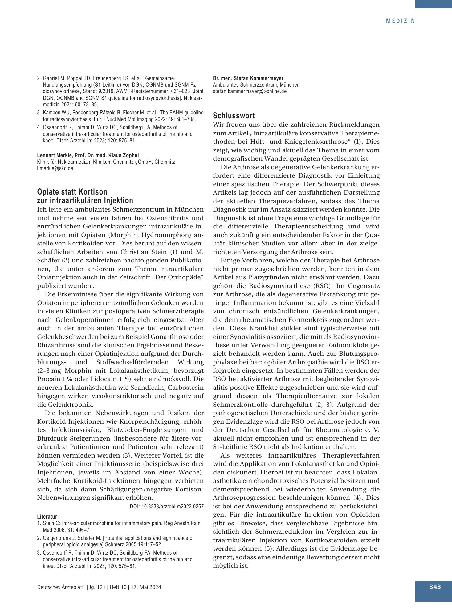 Vorschauseite 1: Schlusswort – Deutsches Ärzteblatt