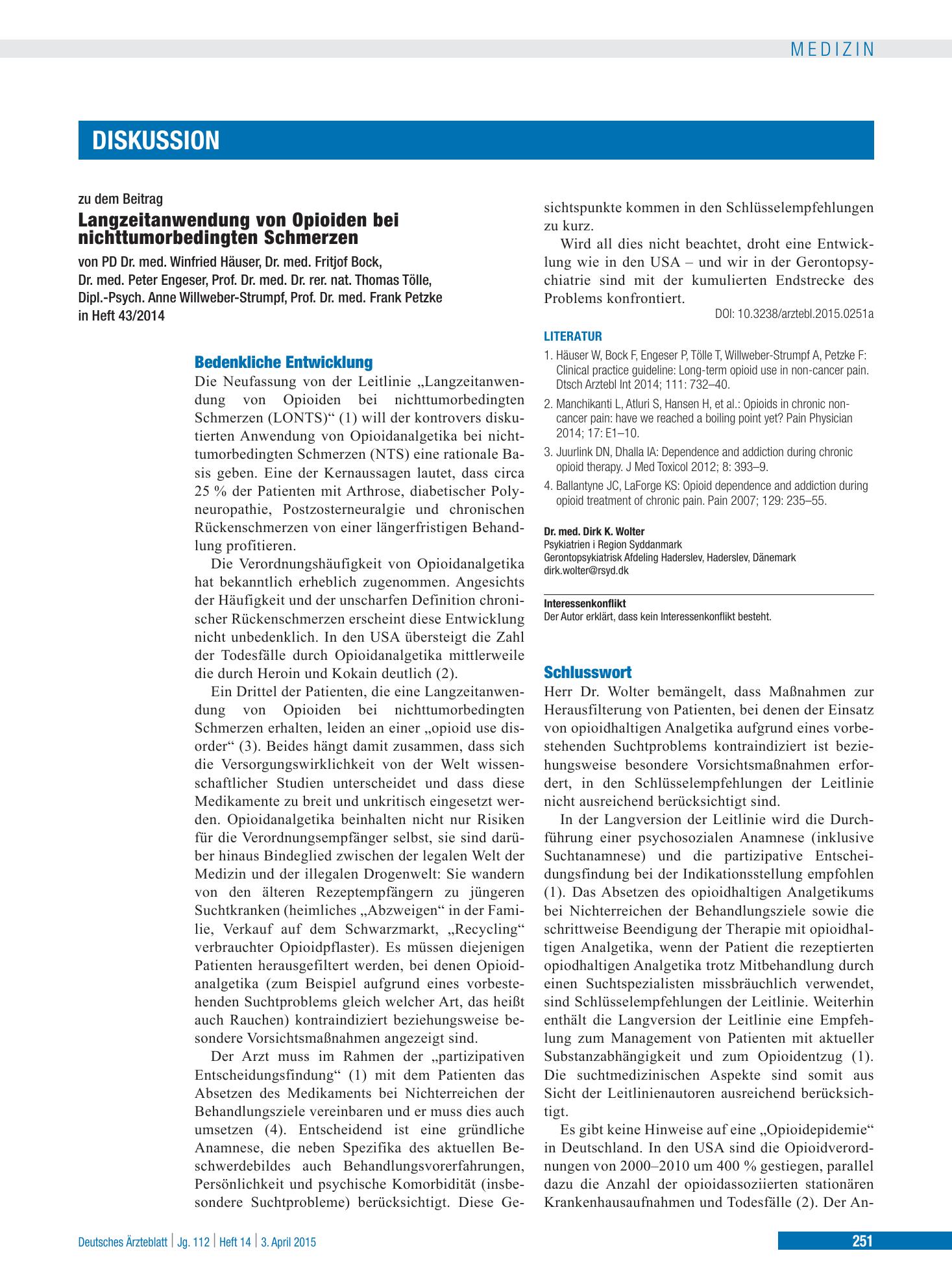 Vorschauseite 1: Schlusswort – Deutsches Ärzteblatt