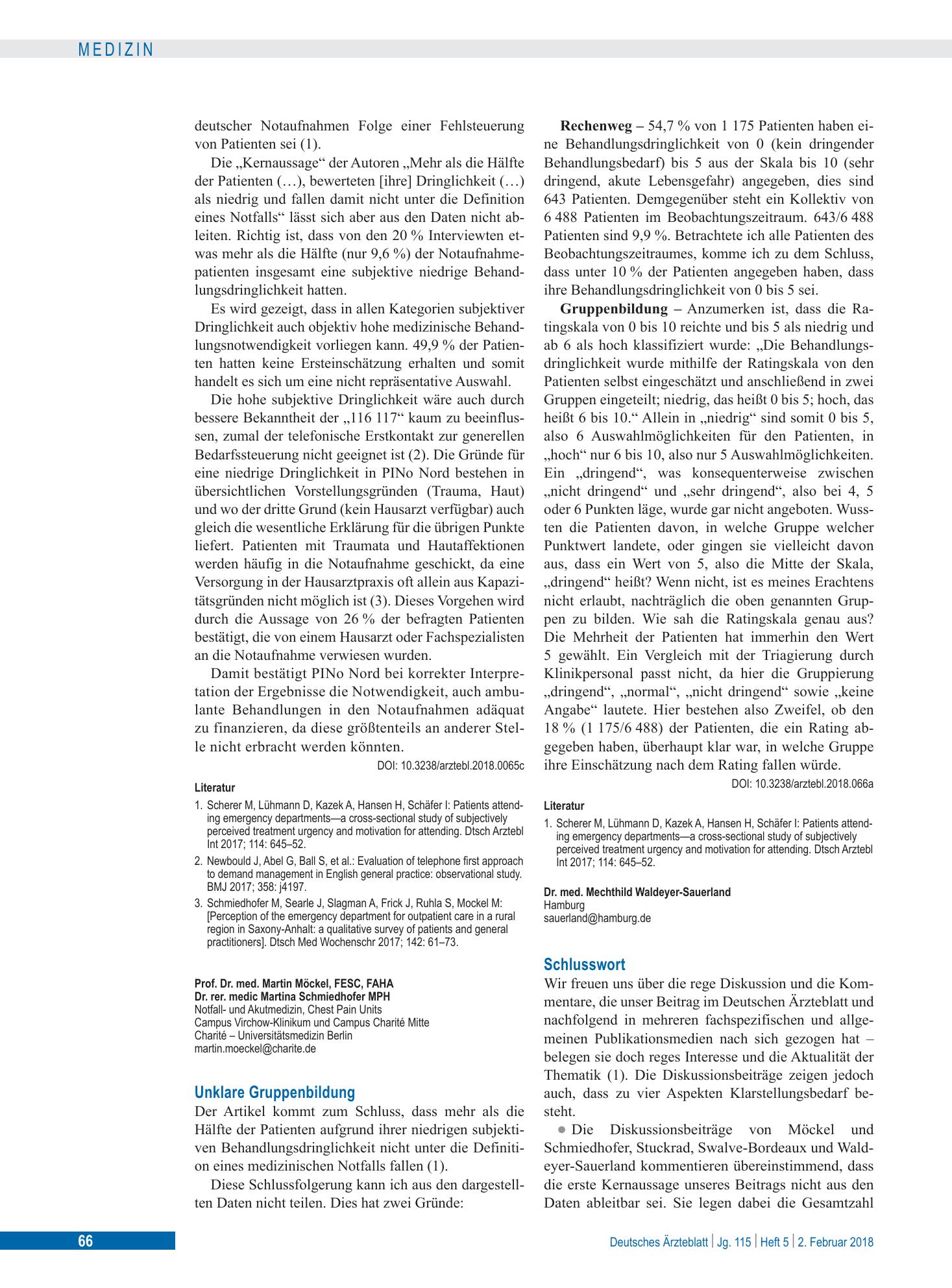Vorschauseite 1: Schlusswort – Deutsches Ärzteblatt