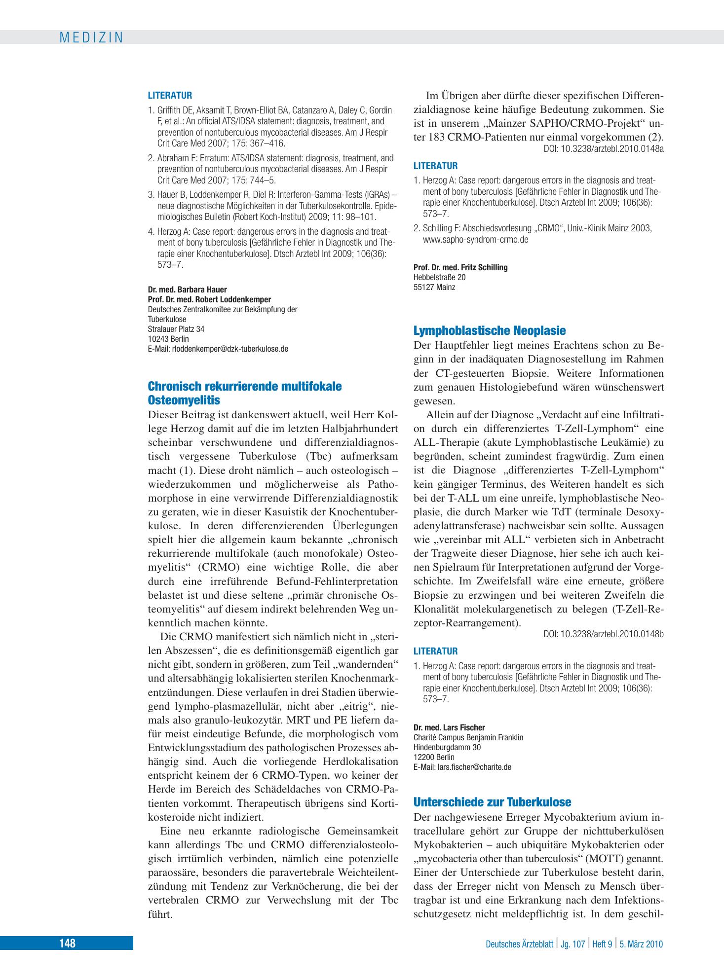 Vorschauseite 1: Lymphoblastische Neoplasie – Deutsches Ärzteblatt