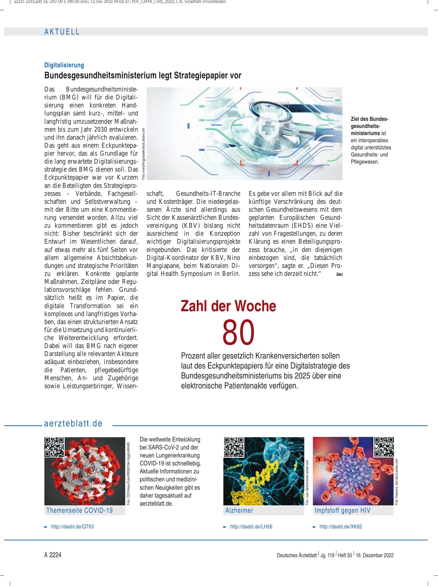 Vorschauseite 1: aerzteblatt.de – Deutsches Ärzteblatt