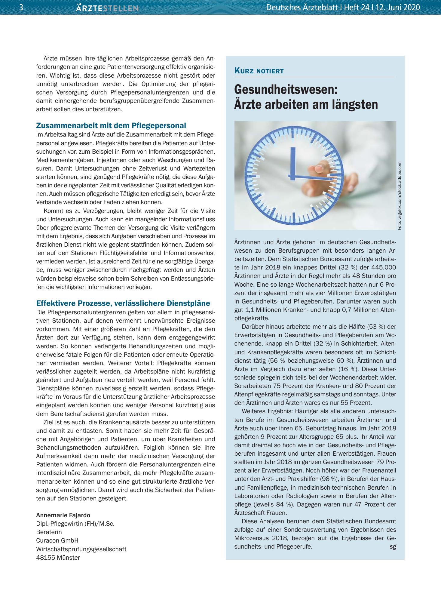 Vorschauseite 1: Gesundheitswesen: Ärzte arbeiten am längsten – Deutsches Ärzteblatt