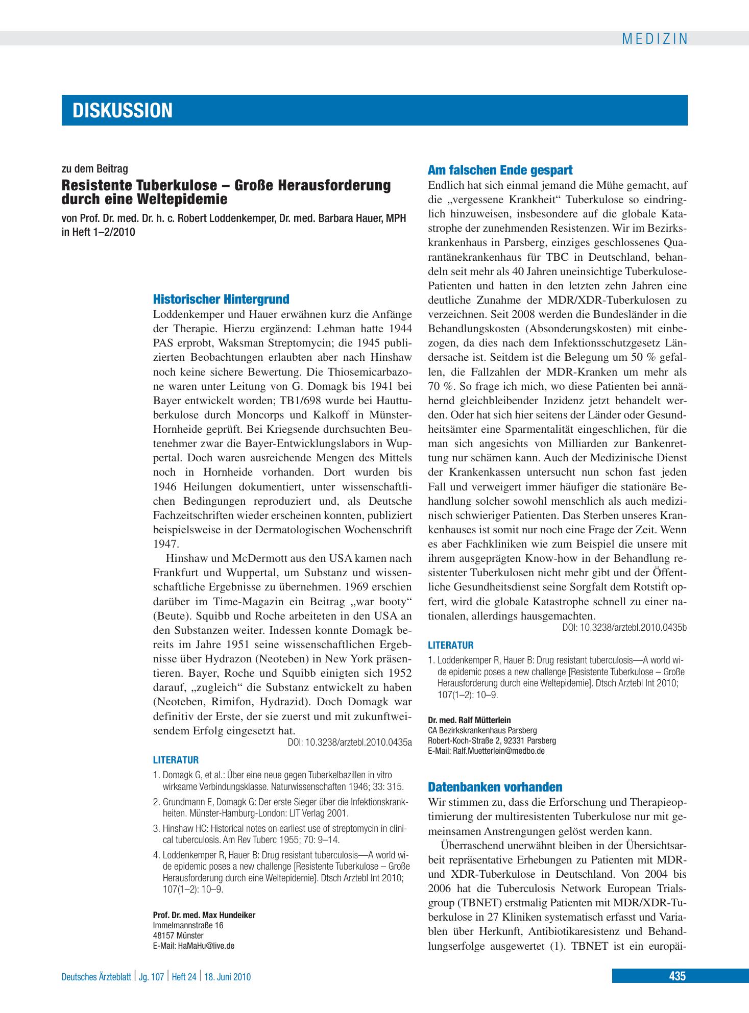 Vorschauseite 1: Datenbanken vorhanden – Deutsches Ärzteblatt