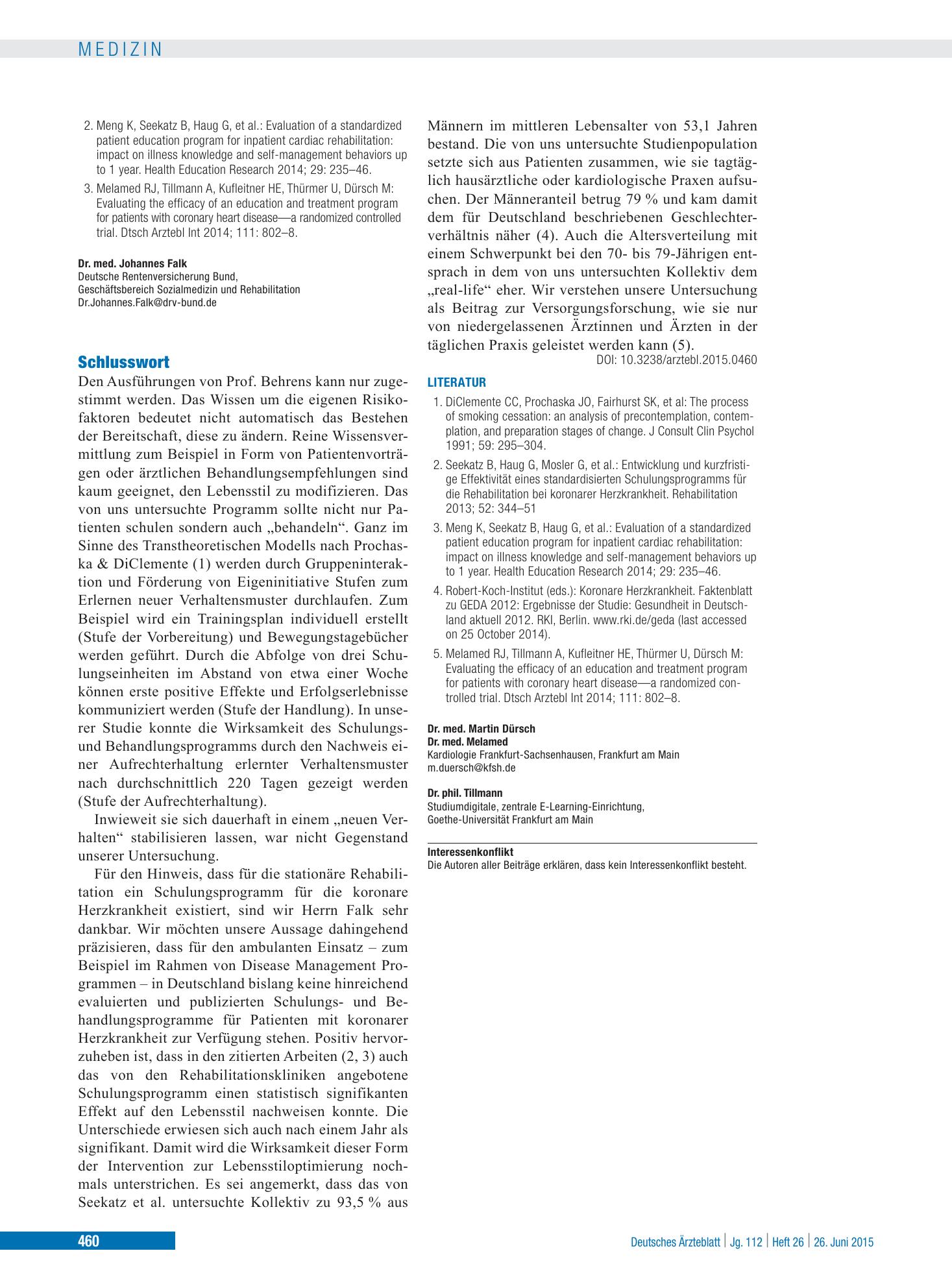 Vorschauseite 1: Schlusswort – Deutsches Ärzteblatt