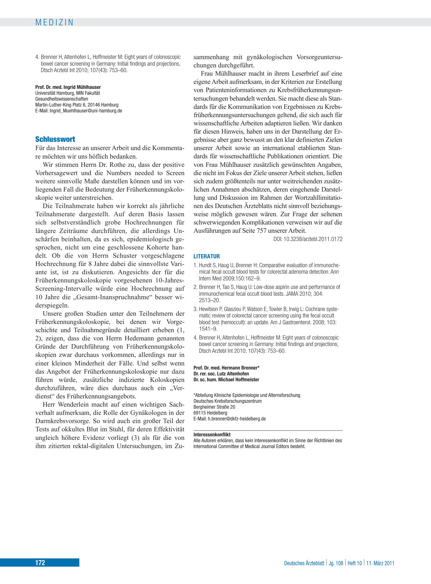 Vorschauseite 1: Schlusswort – Deutsches Ärzteblatt