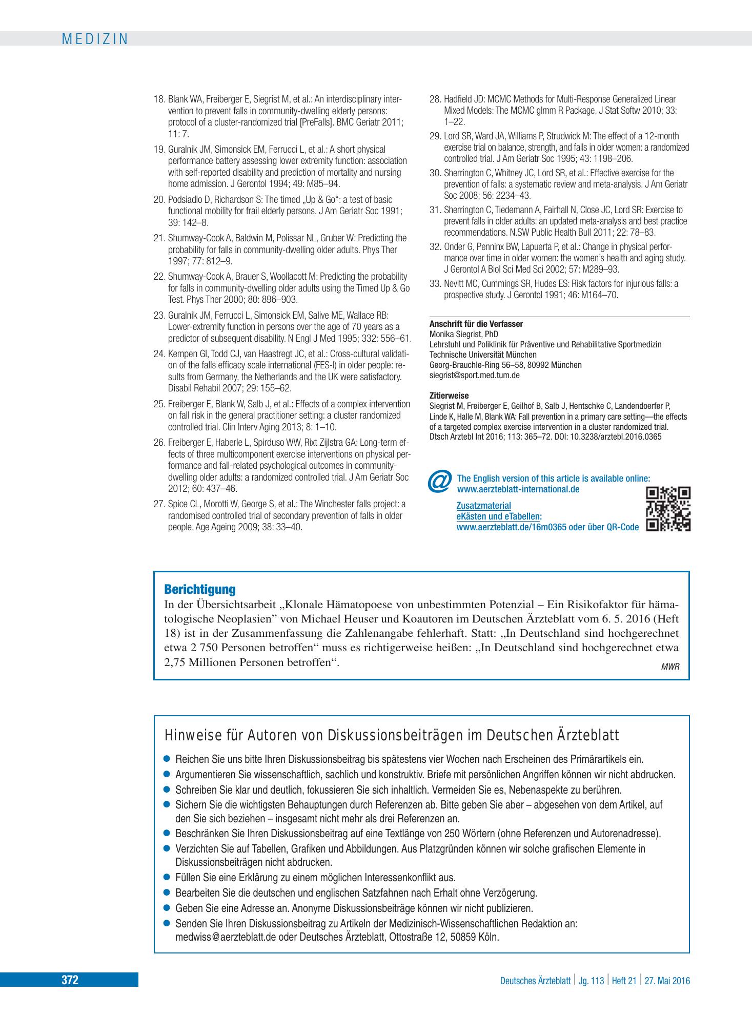 Vorschauseite 1: Berichtigung – Deutsches Ärzteblatt