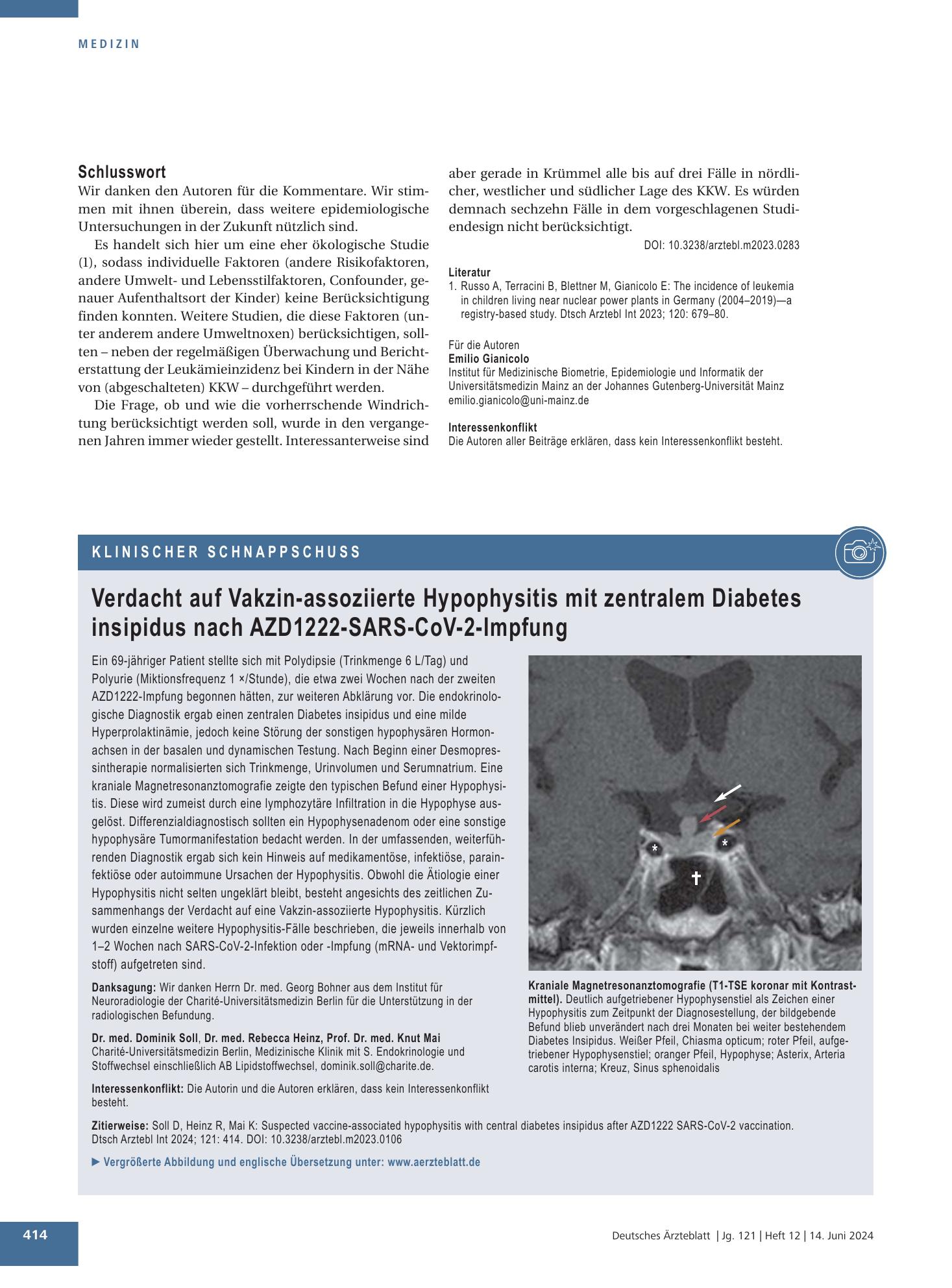 Vorschauseite 1: Schlusswort – Deutsches Ärzteblatt
