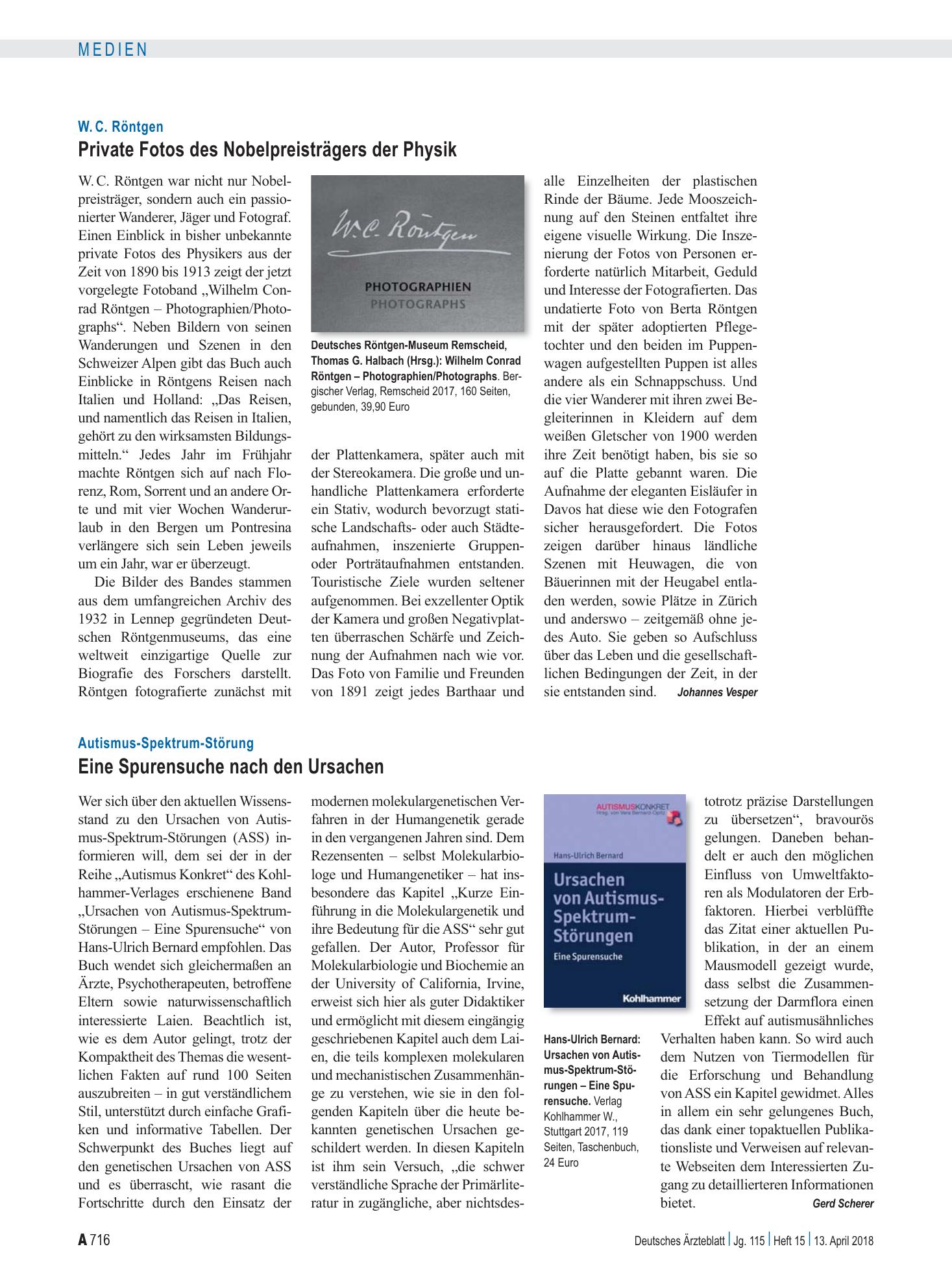 Vorschauseite 1: Autismus-Spektrum-Störung: Eine Spurensuche nach den Ursachen – Deutsches Ärzteblatt