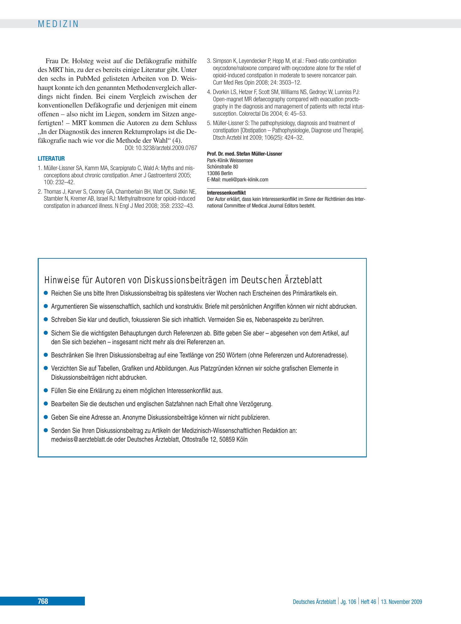 Vorschauseite 1: Hinweise für Autoren von Diskussionsbeiträgen im Deutschen Ärzteblatt – Deutsches Ärzteblatt