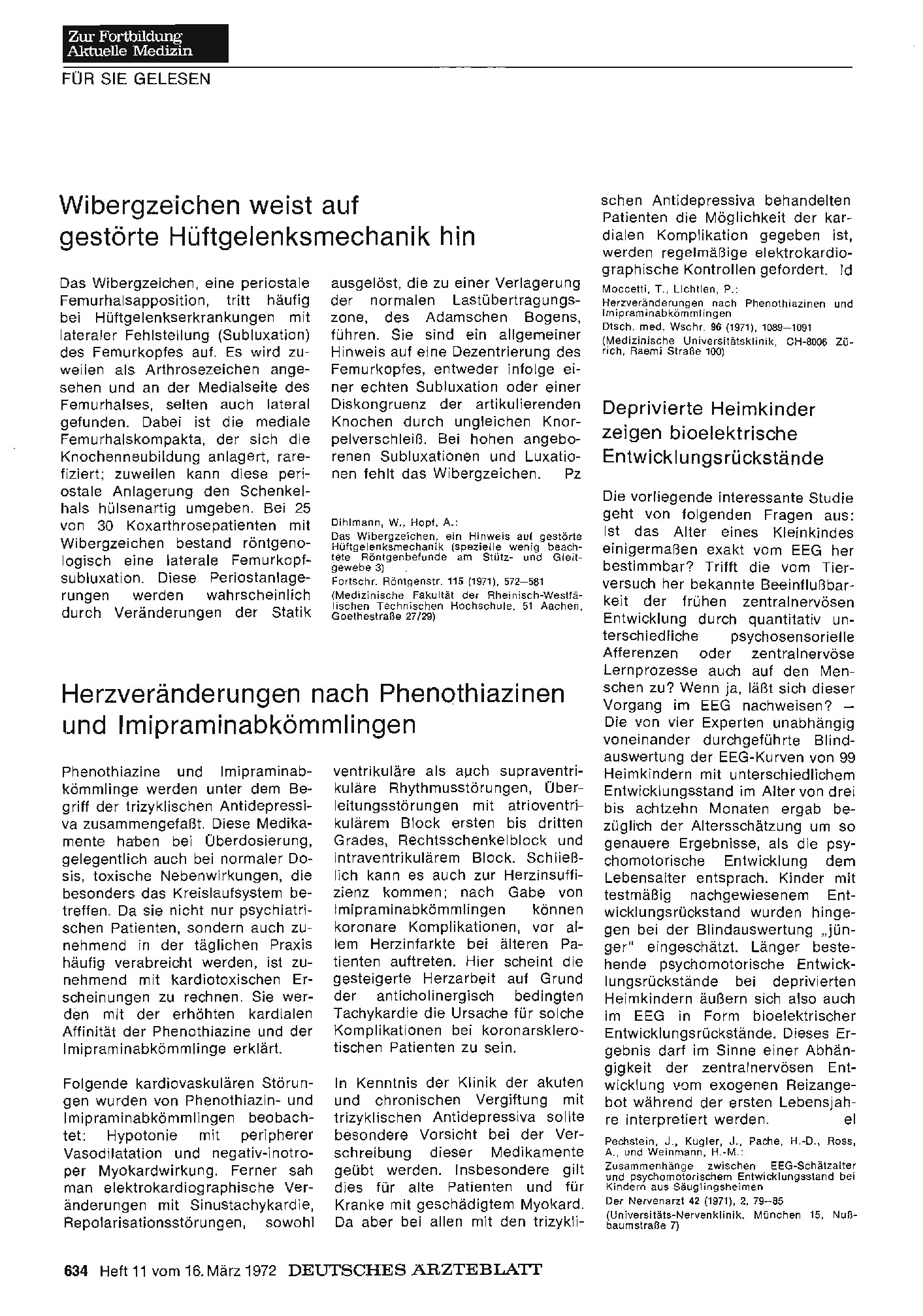 Vorschauseite 1: Wibergzeichen weist auf gestörte Hüftgelenksmechanik hin