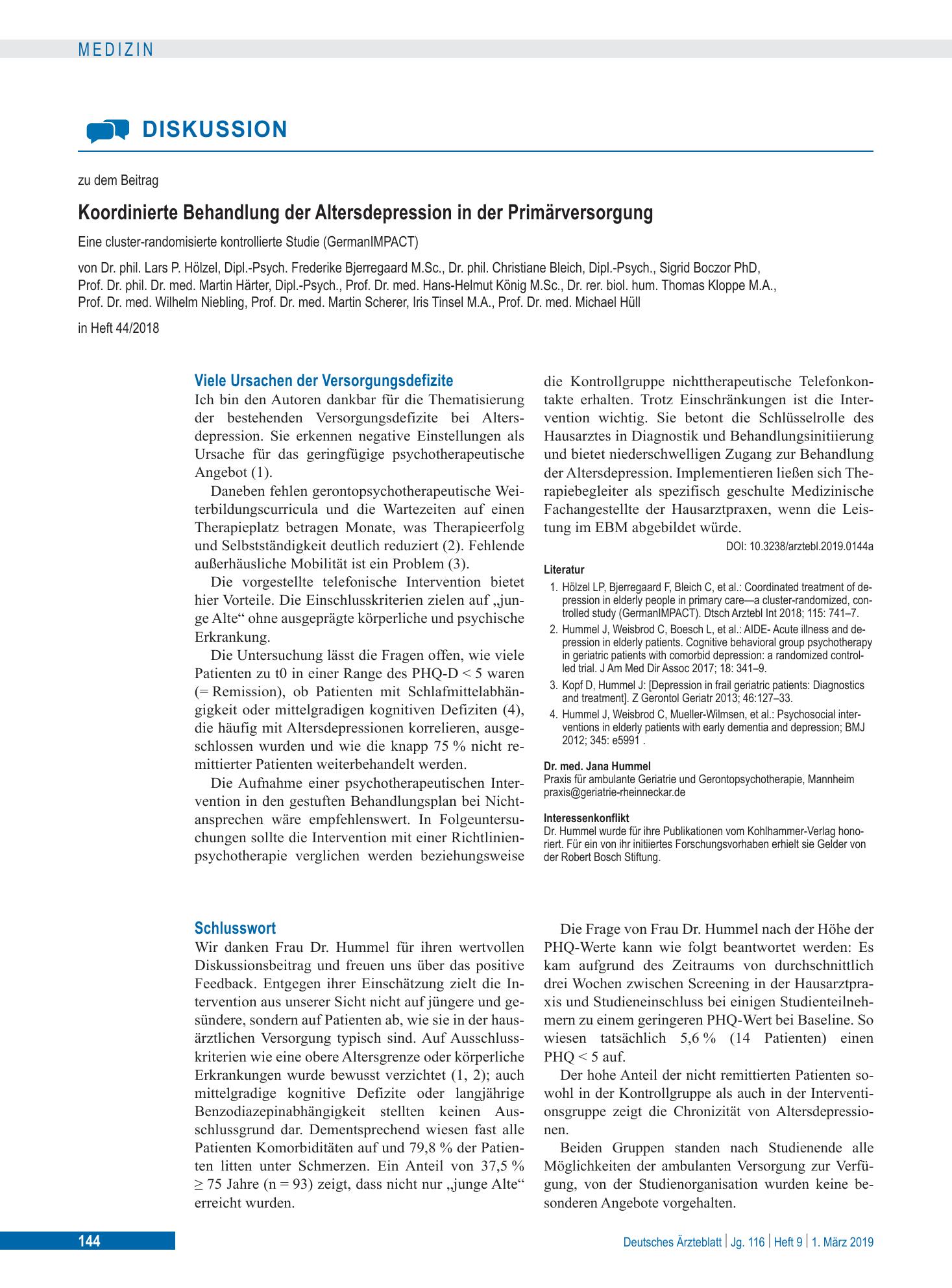 Vorschauseite 1: Schlusswort – Deutsches Ärzteblatt